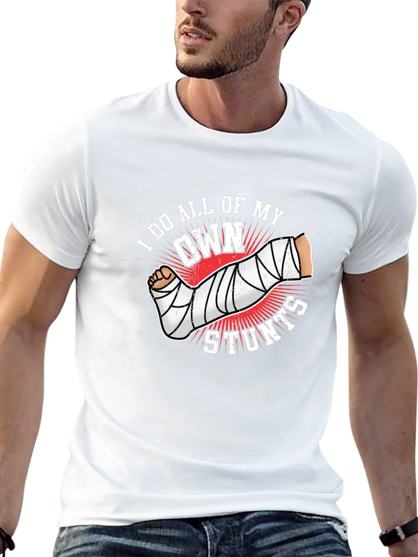I Do All My Own Stunts Graphic Tee