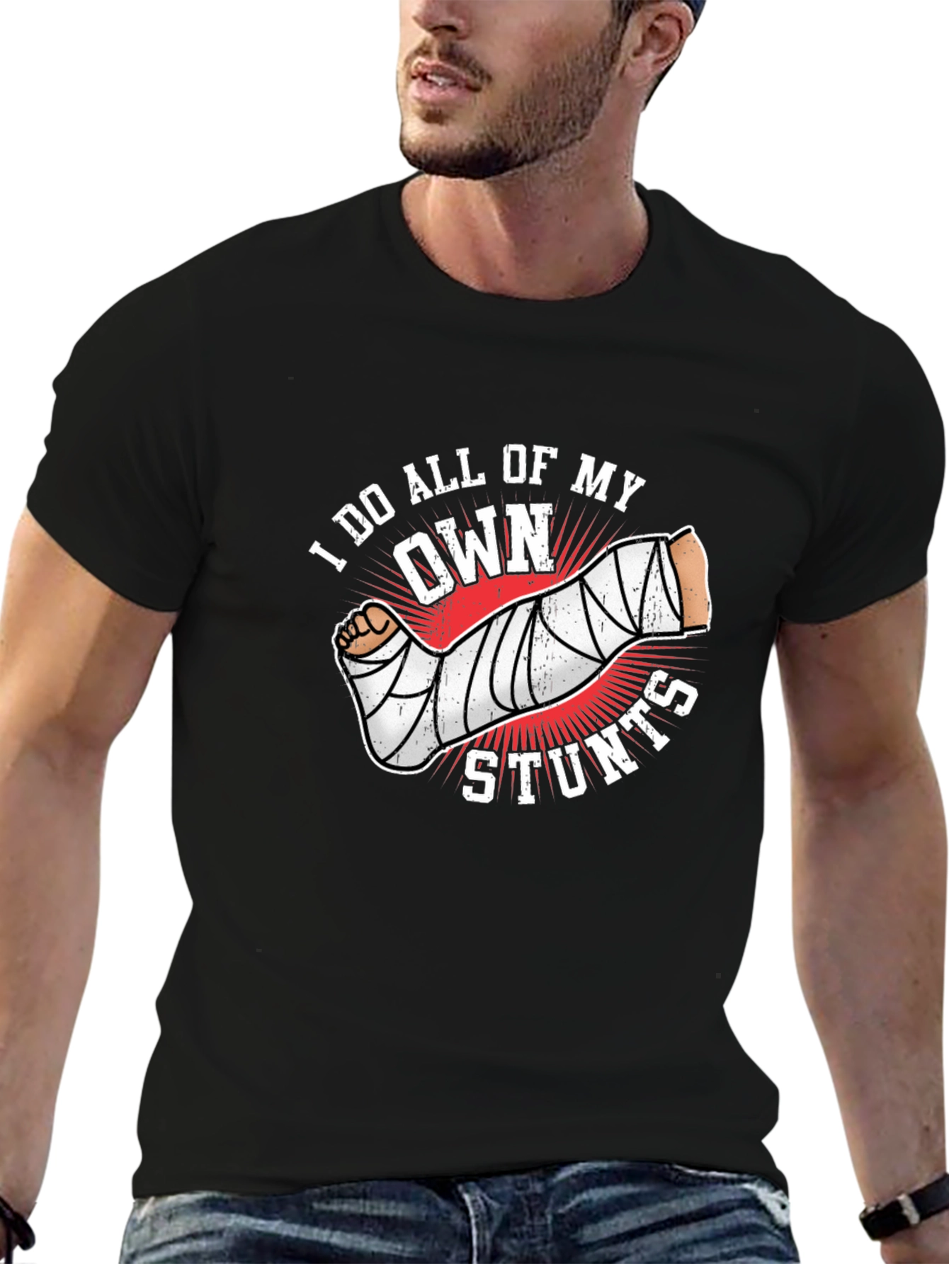 I Do All My Own Stunts Graphic Tee
