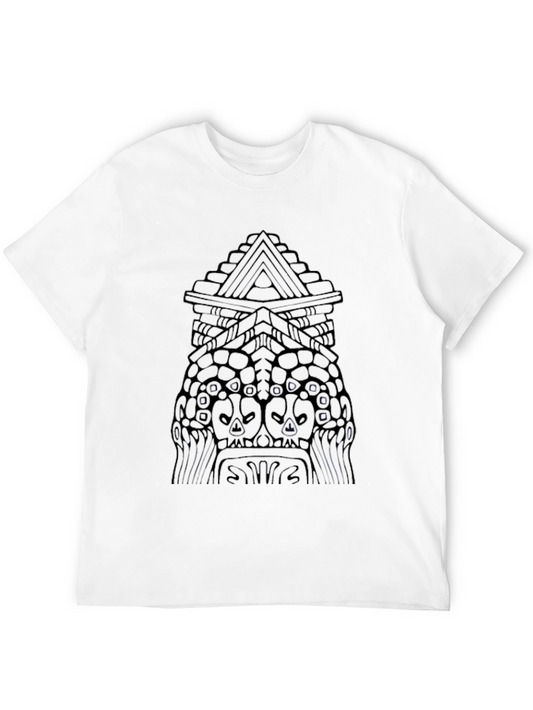 Black T-Shirt with Tribal Totem Design