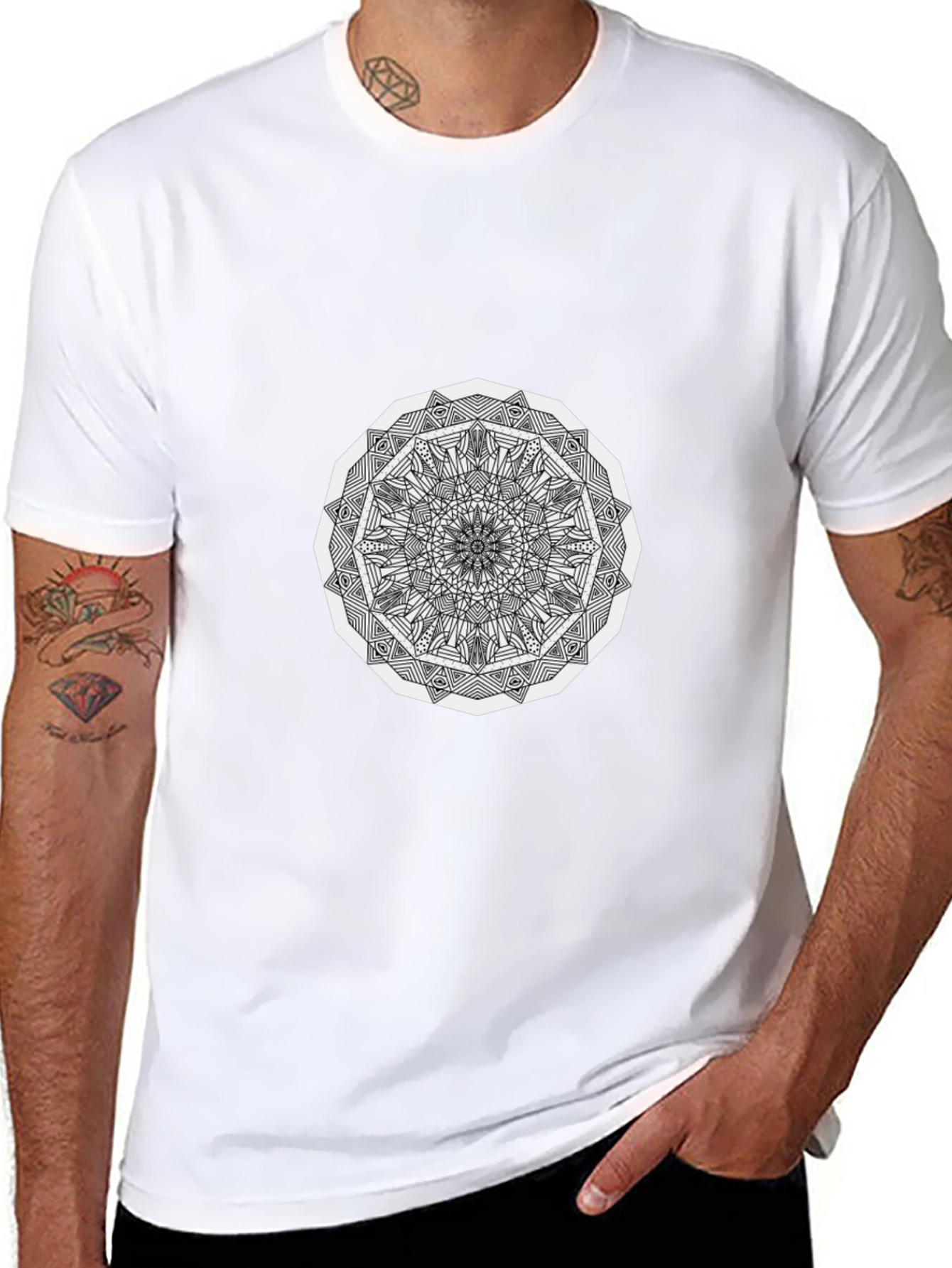 Mandala Graphic Black T-Shirt