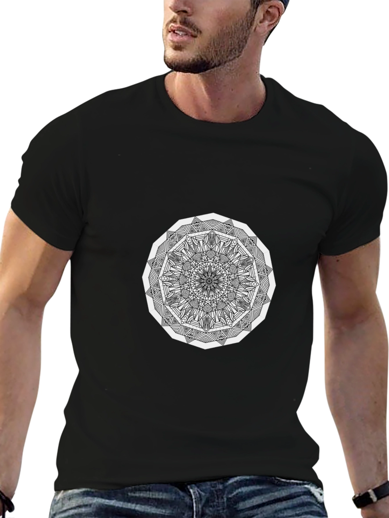 Mandala Graphic Black T-Shirt