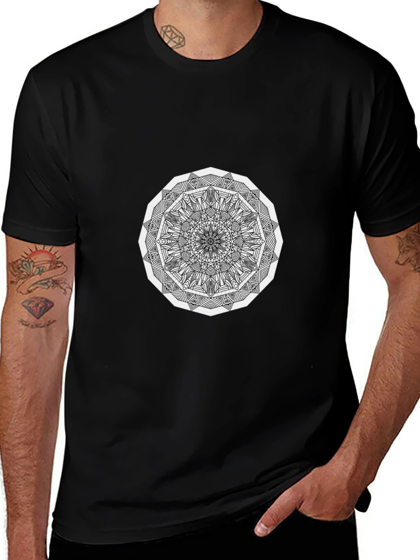 Mandala Graphic Black T-Shirt