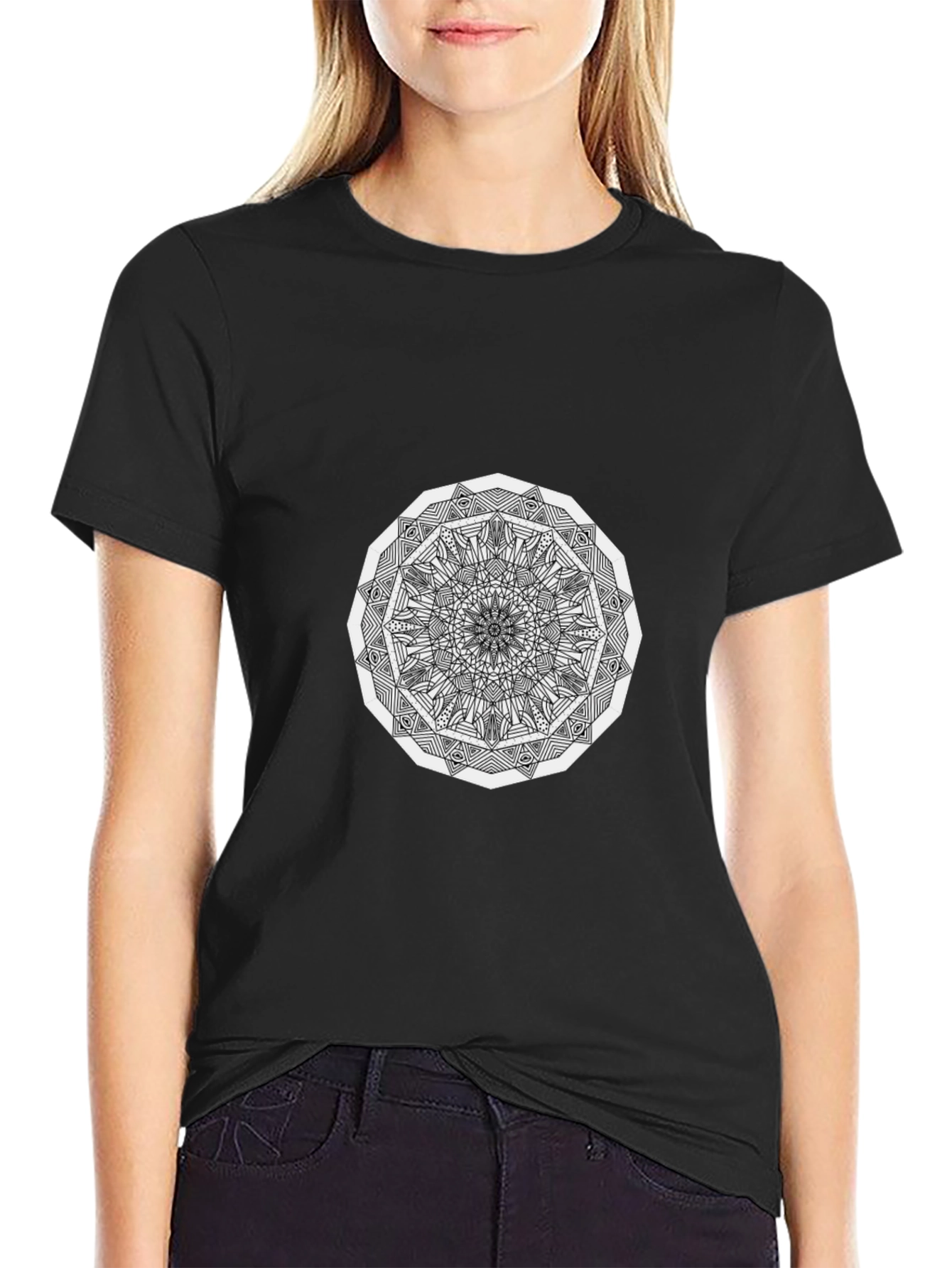 Mandala Graphic Black T-Shirt