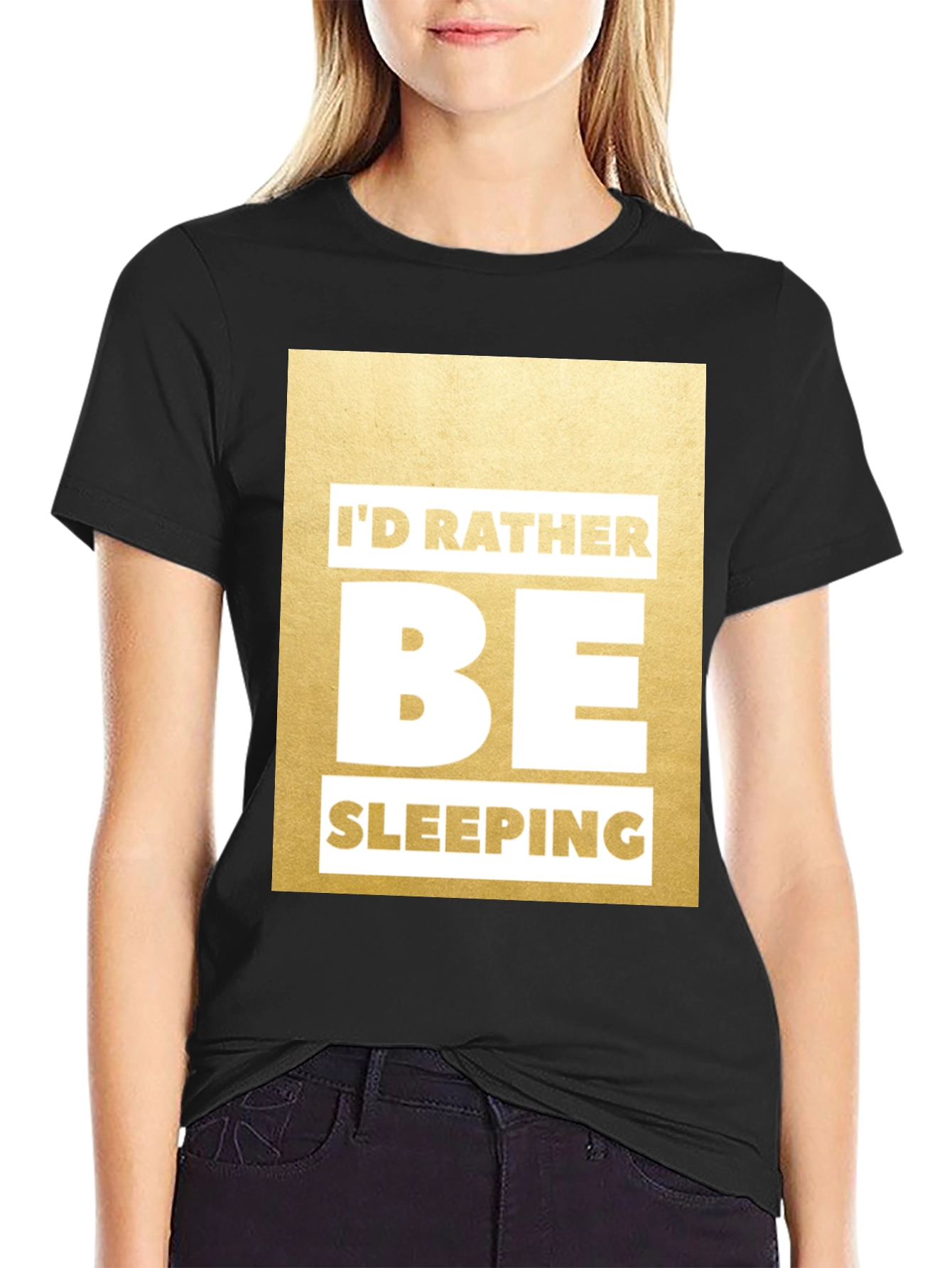 Funny Id Rather Be Sleeping Graphic Tee