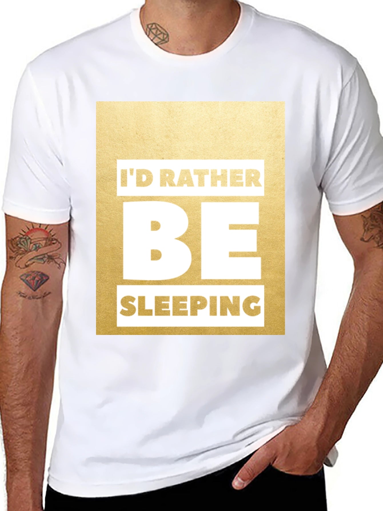 Funny Id Rather Be Sleeping Graphic Tee