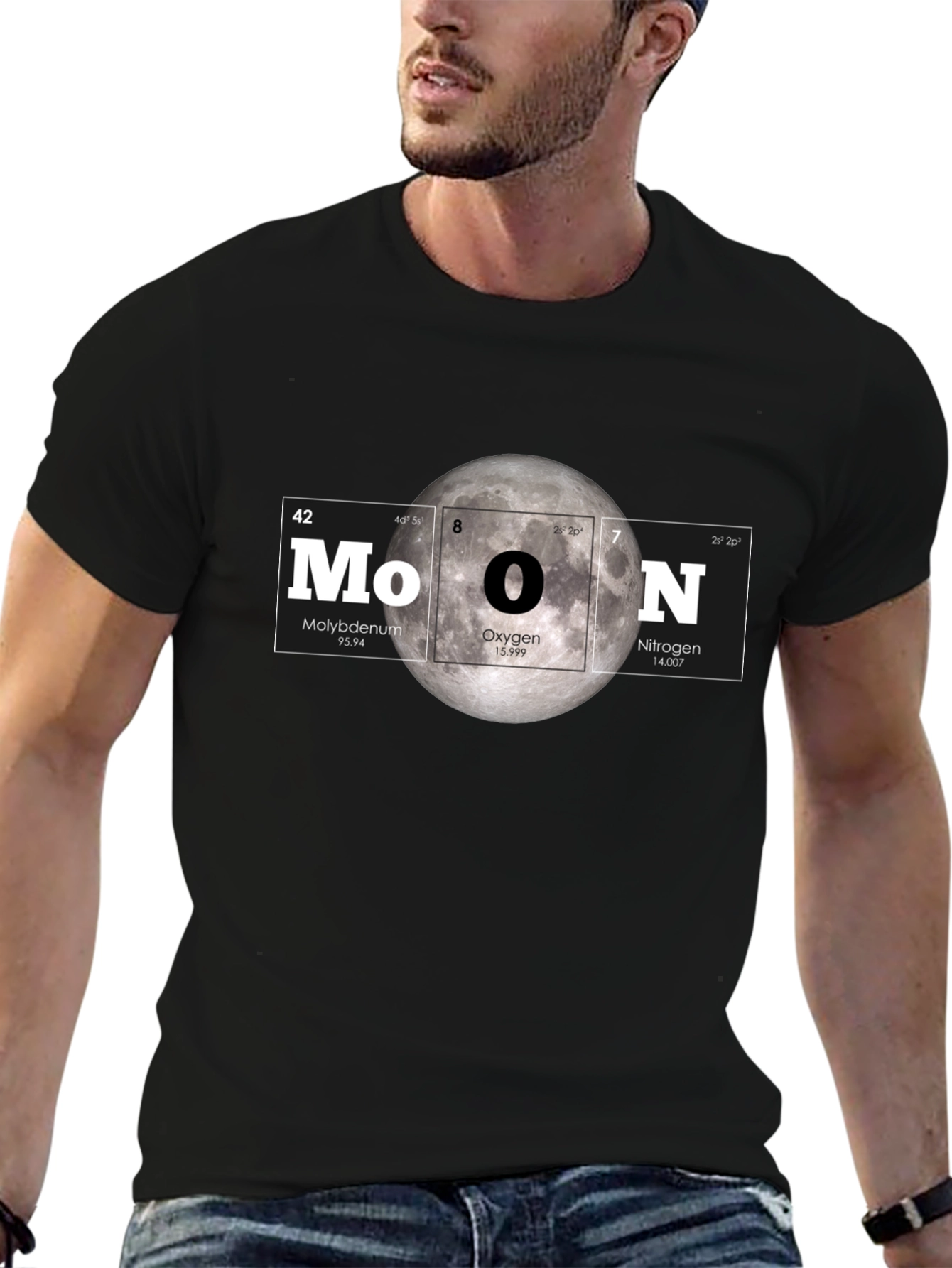 Periodic Table Moon Graphic T-Shirt