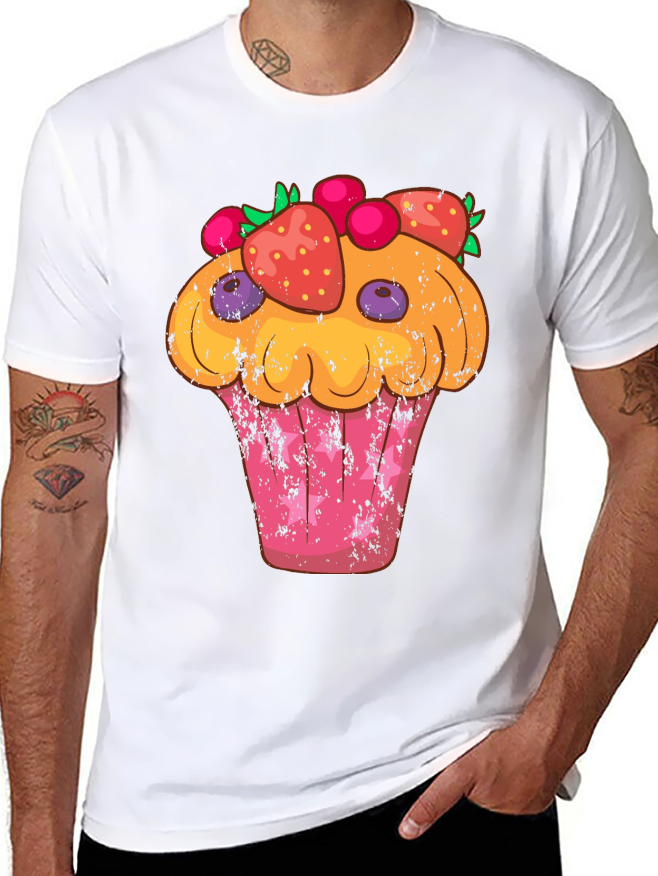 Cupcake Graphic T-Shirt - Sweet Treat Design