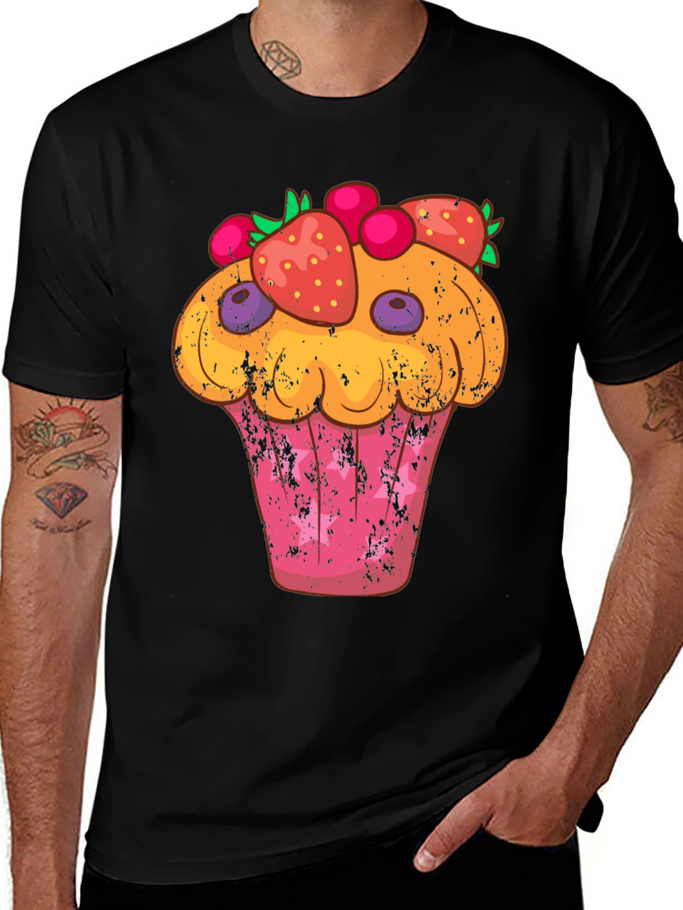 Cupcake Graphic T-Shirt - Sweet Treat Design