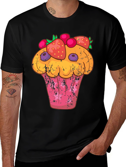Cupcake Graphic T-Shirt - Sweet Treat Design