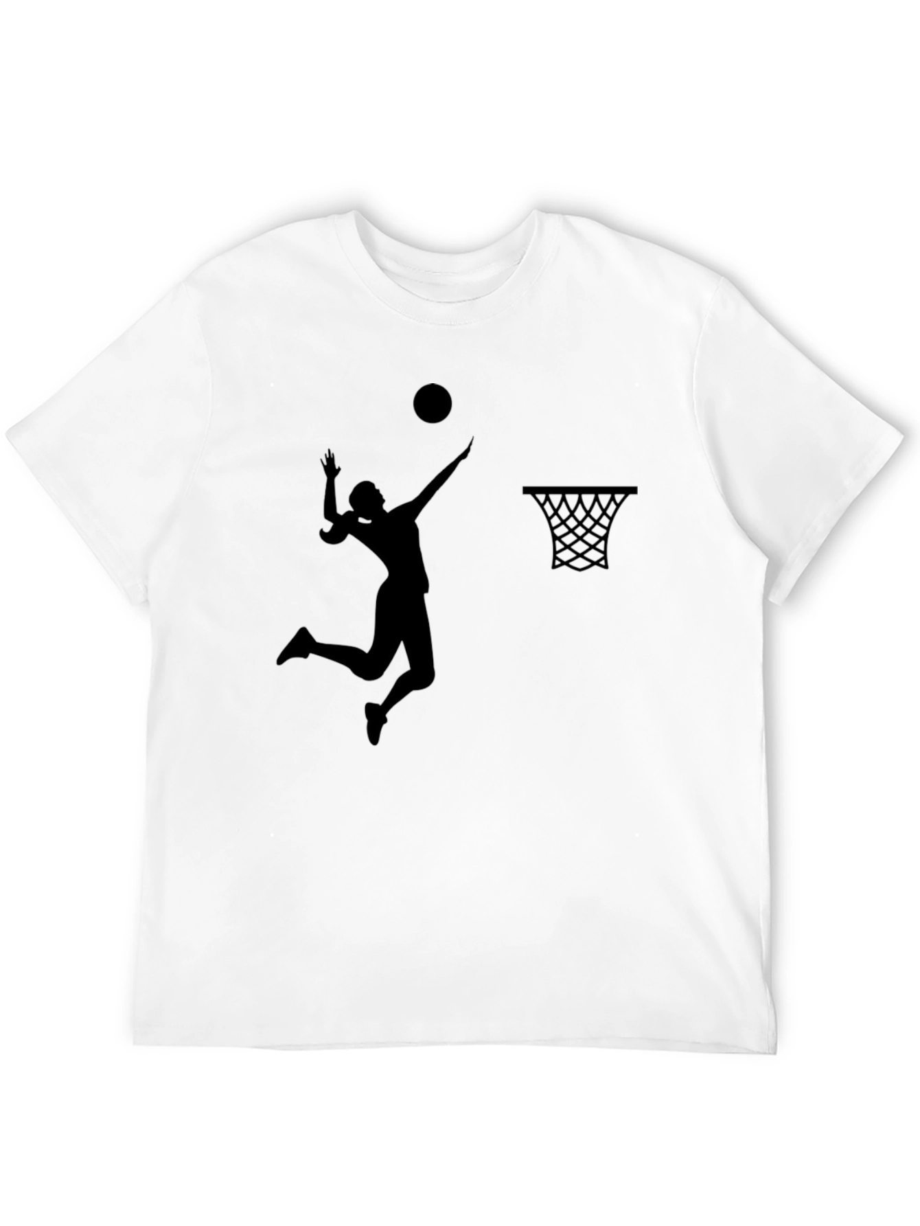 Basketball Silhouette Graphic Black T-Shirt