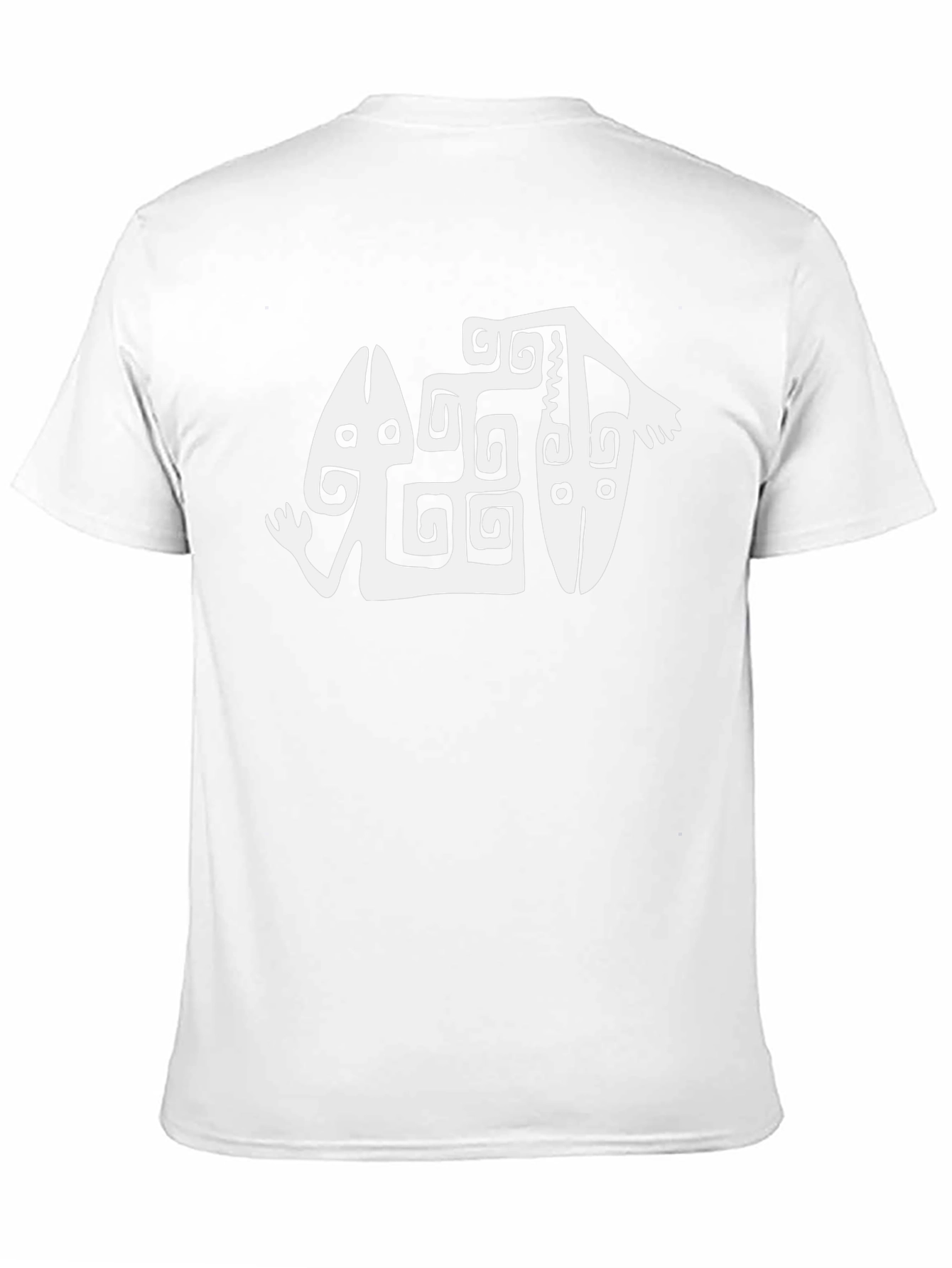 Tribal Art Graphic Tee - Black Cotton Blend