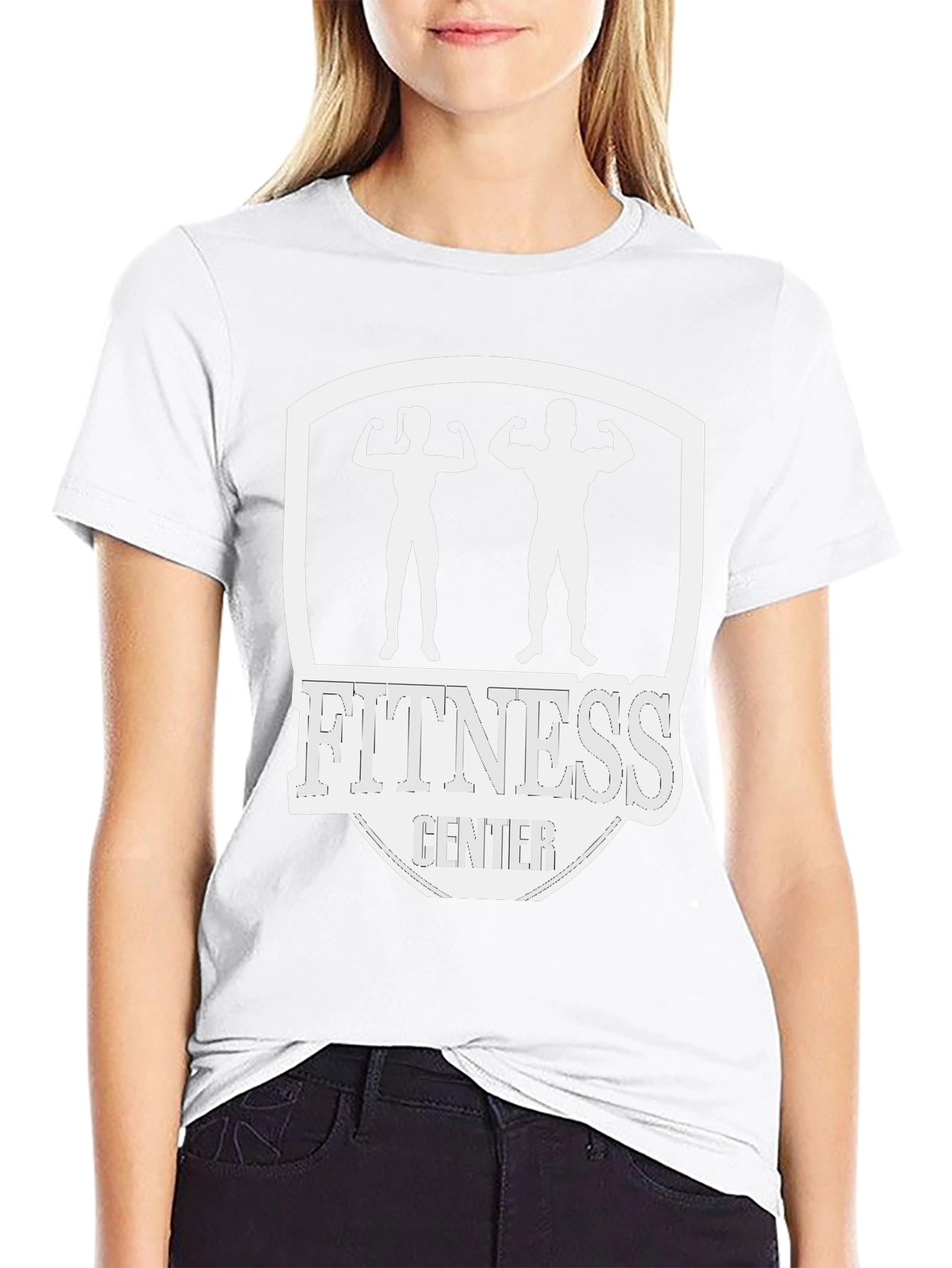 Fitness Center Graphic T-Shirt - Black Cotton Tee