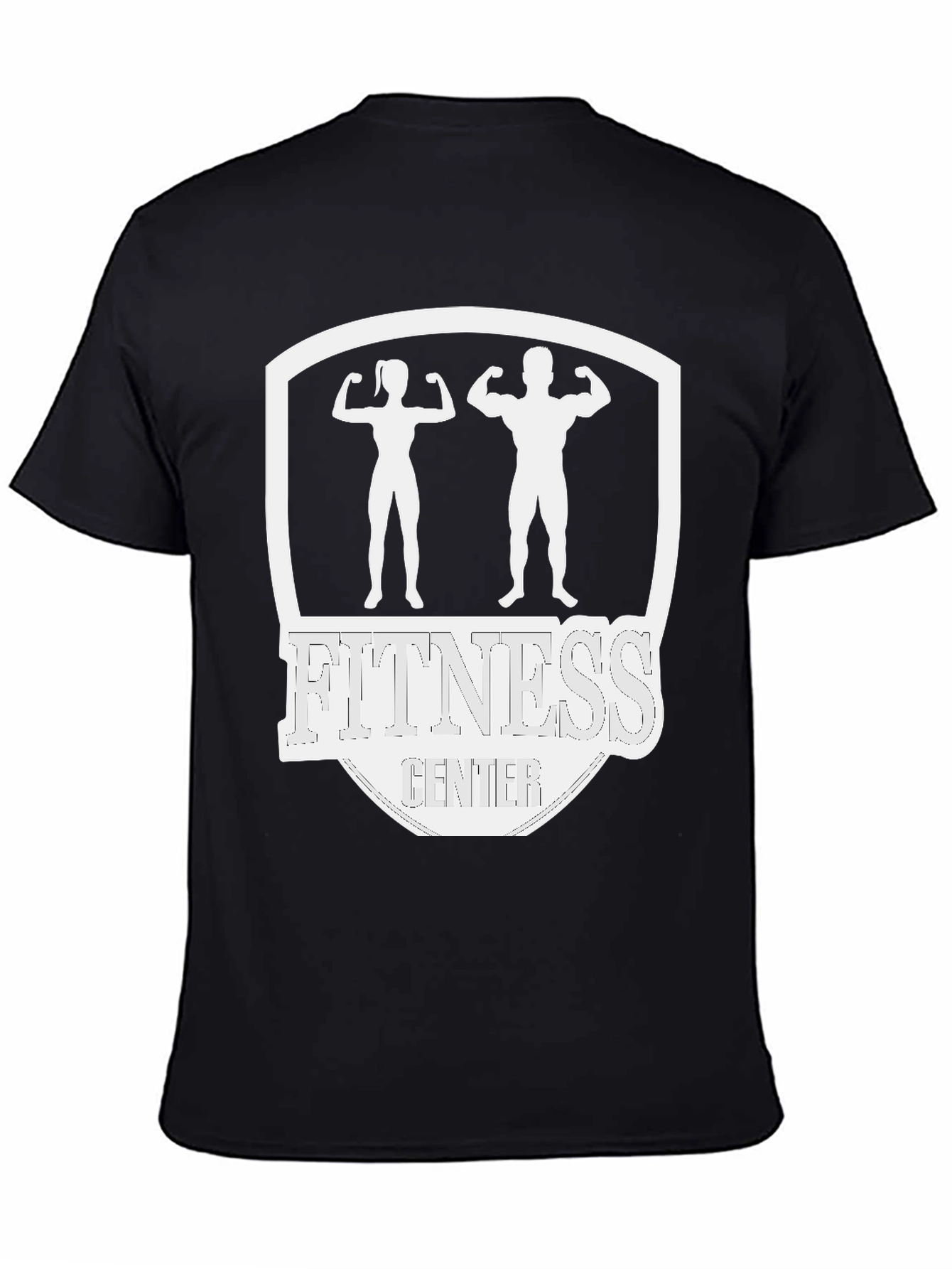 Fitness Center Graphic T-Shirt - Black Cotton Tee