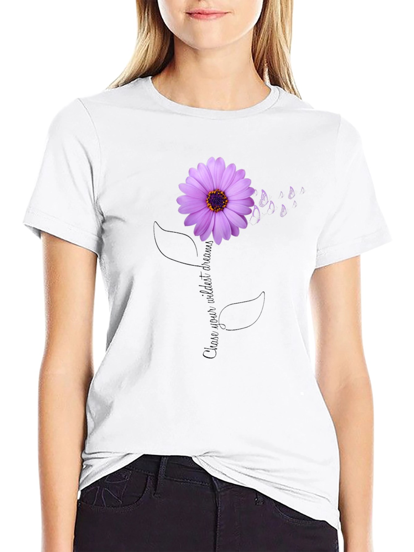 Floral Dream T-Shirt - Chase Your Dreams