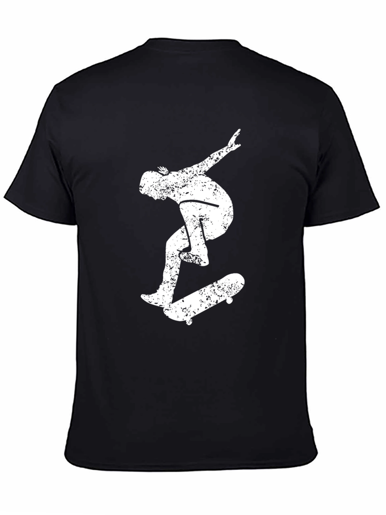 Skateboarder Graphic Black T-Shirt