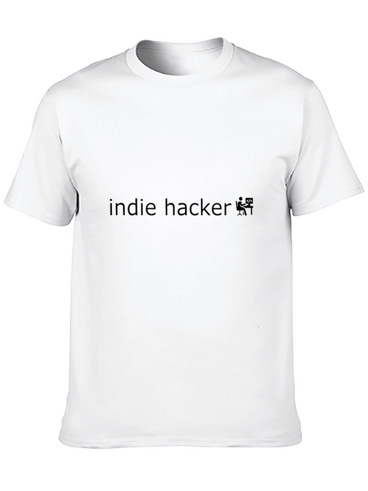Indie Hacker Graphic Tee - Minimalist Black T-Shirt