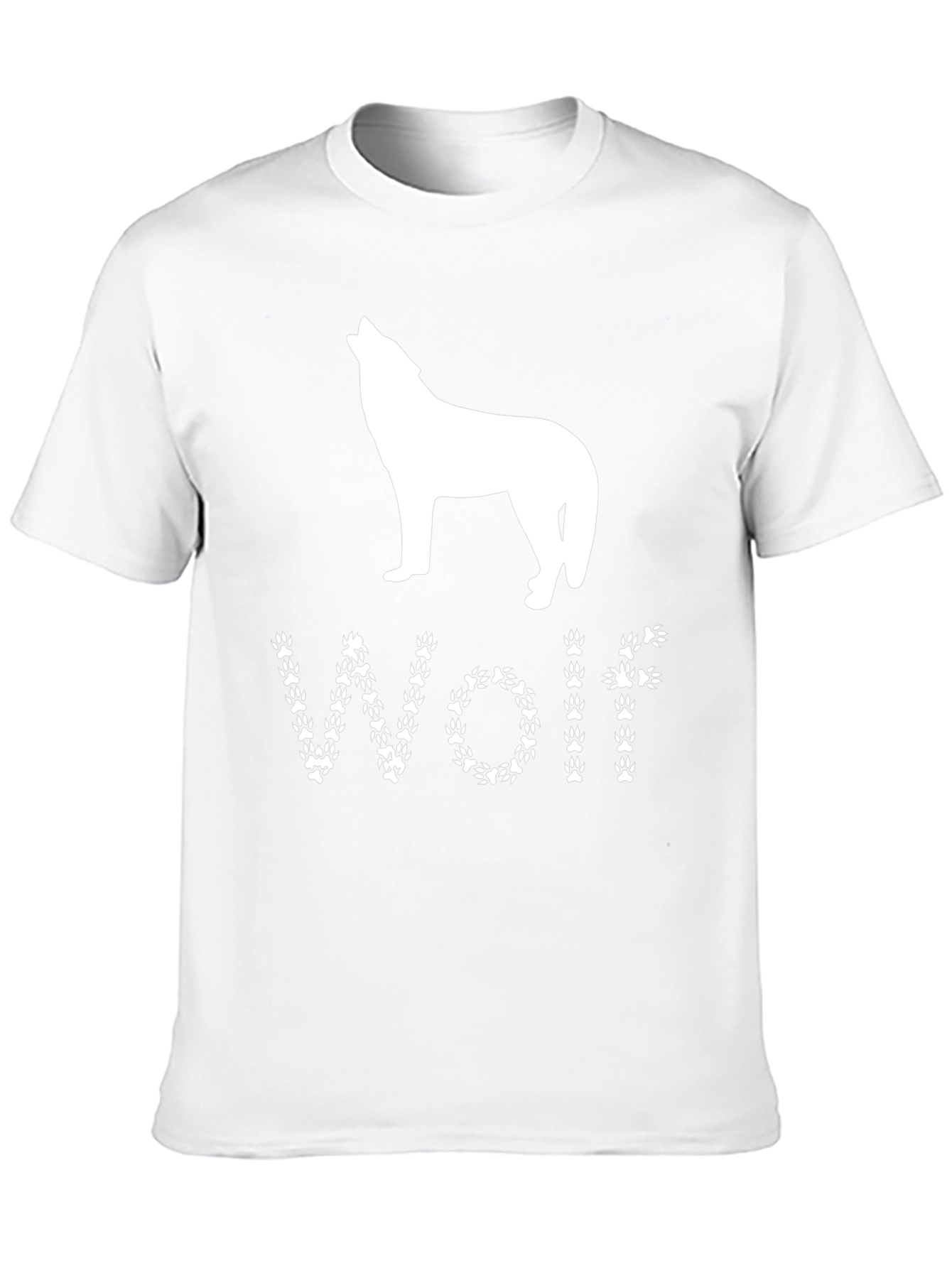 Wolf Silhouette Paw Print T-Shirt