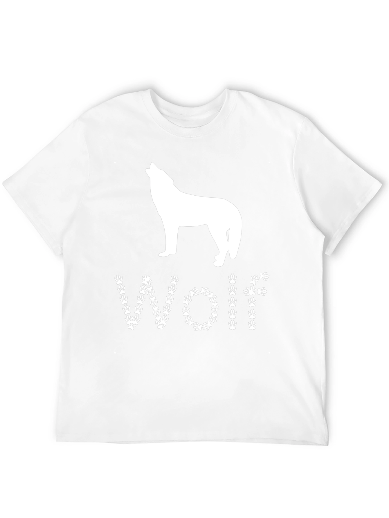 Wolf Silhouette Paw Print T-Shirt