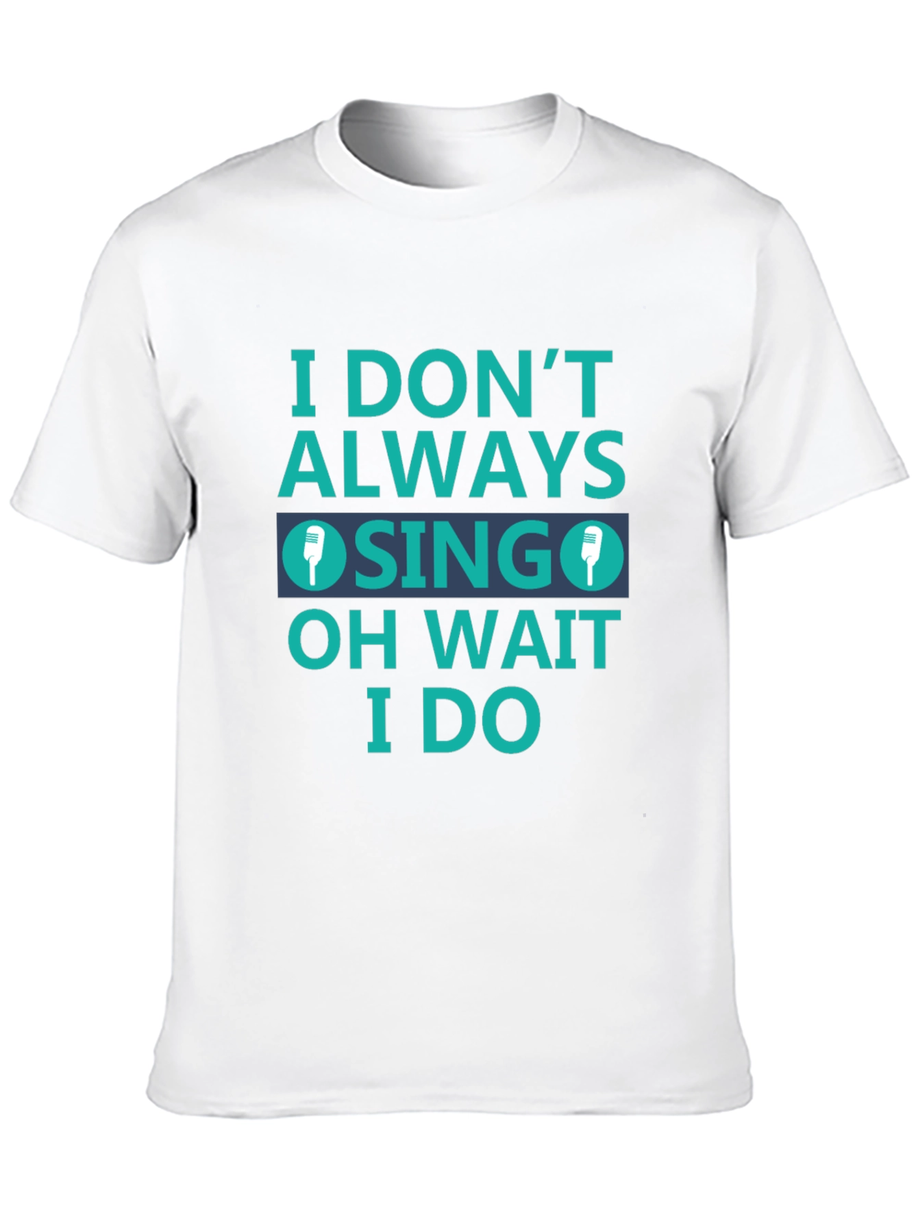 Funny I Sing Mens Black Graphic T-Shirt