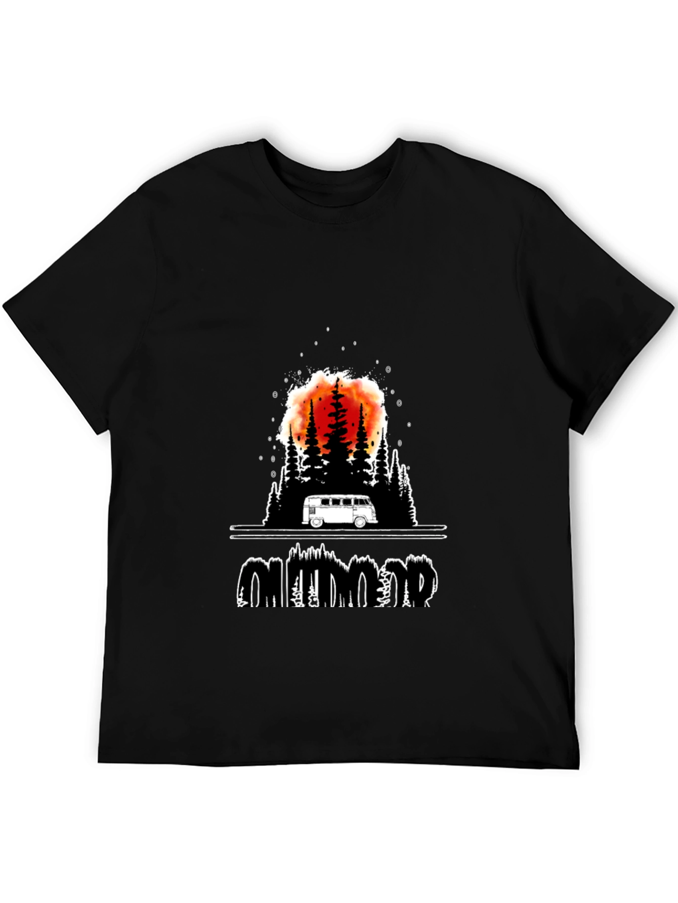 Outdoor Adventure Graphic Tee - Black