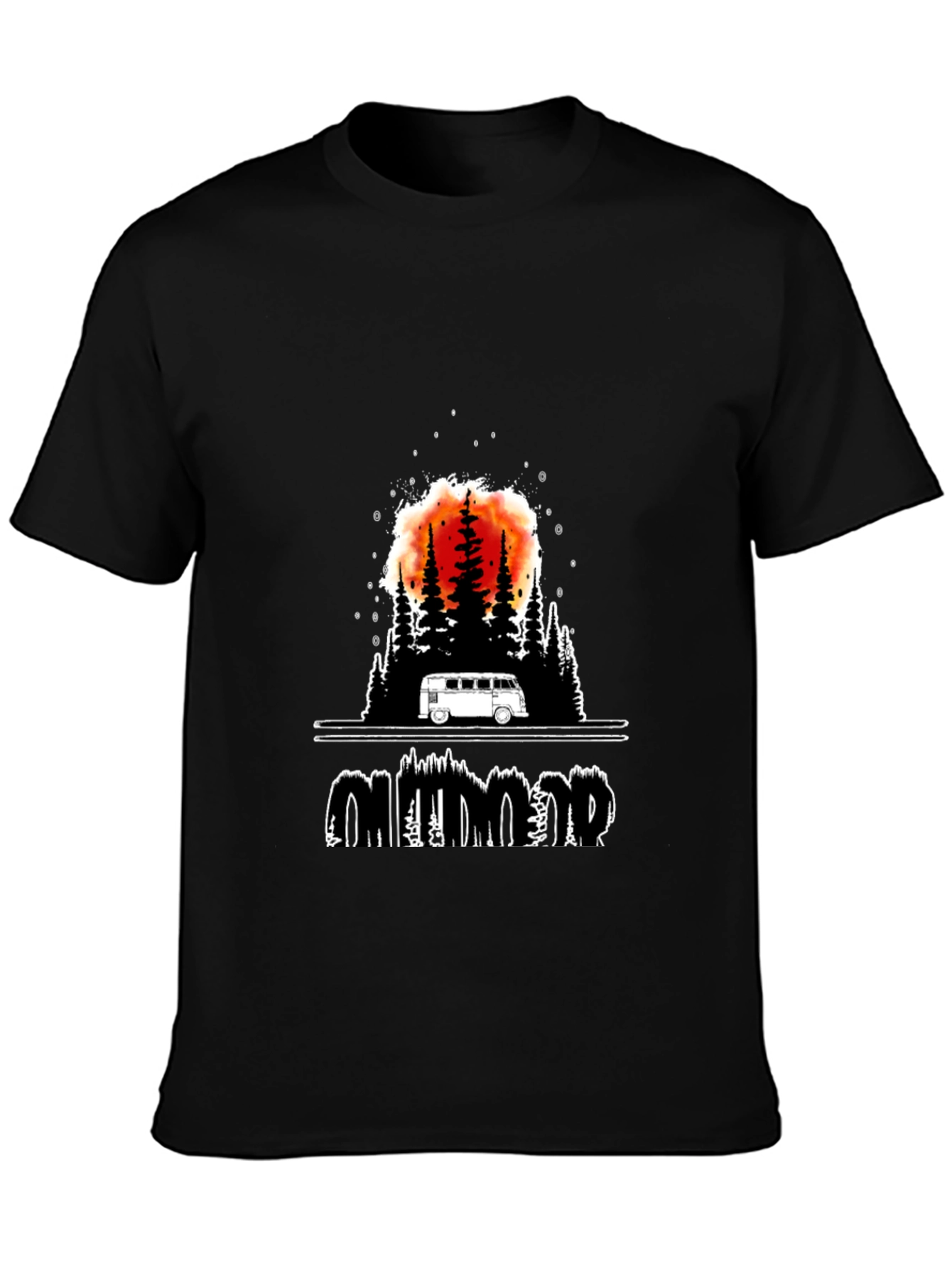 Outdoor Adventure Graphic Tee - Black