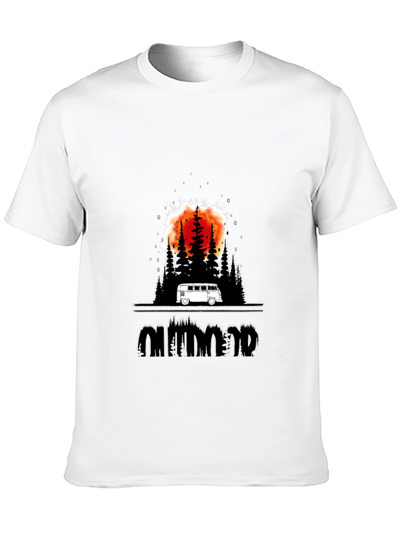 Outdoor Adventure Graphic Tee - Black