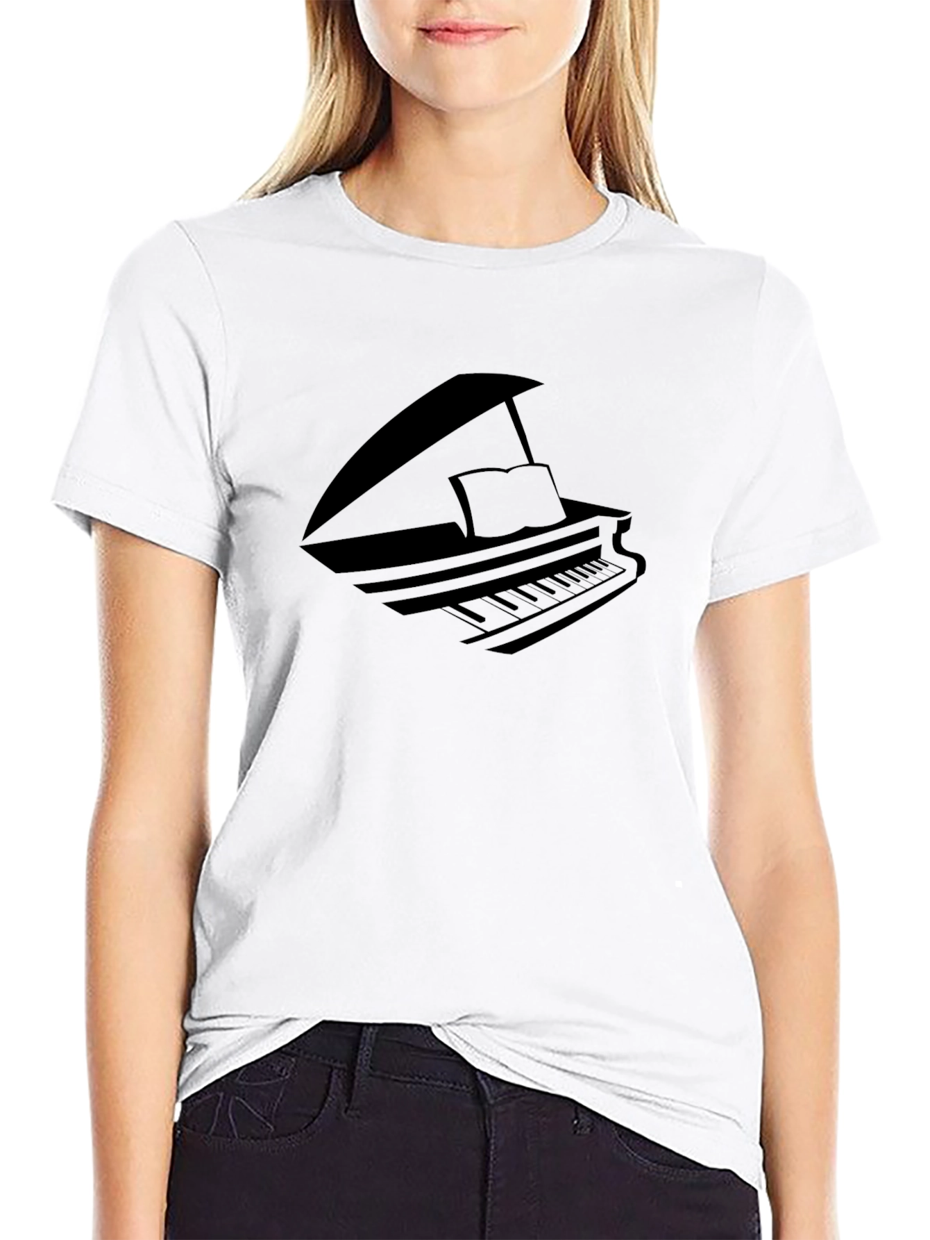 Piano Graphic T-Shirt - Classic Style