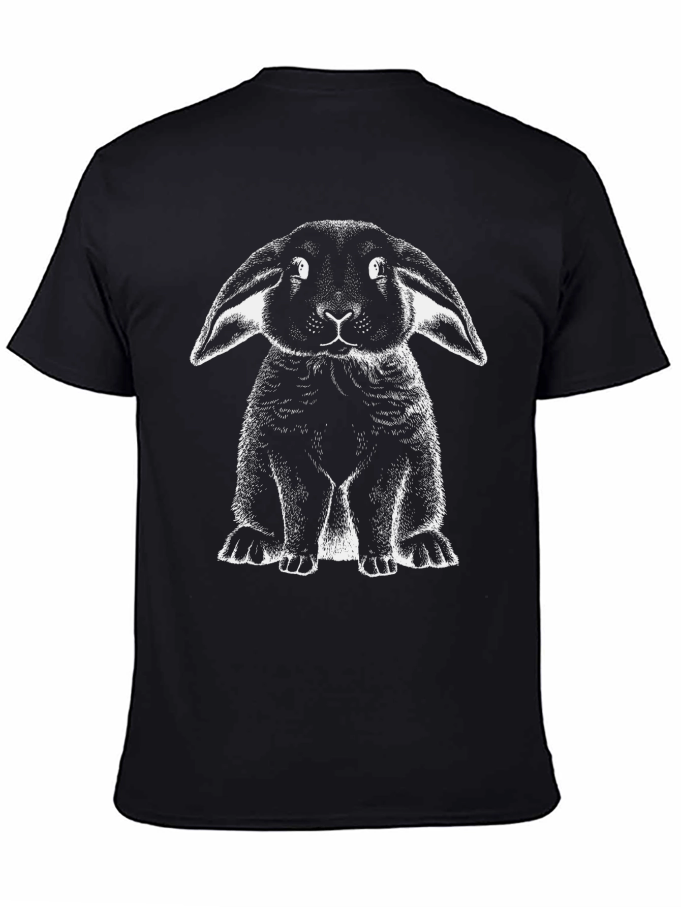 Black Rabbit Graphic Tee | Unique Bunny Design Shirt