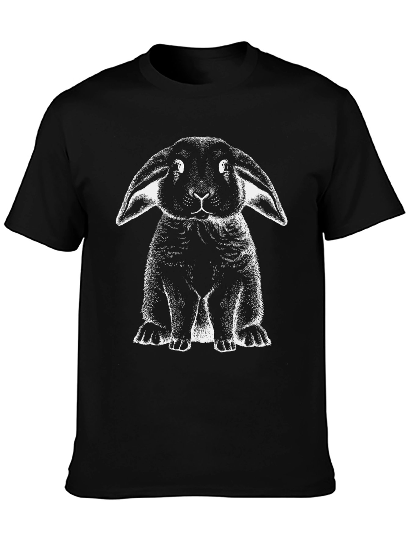 Black Rabbit Graphic Tee | Unique Bunny Design Shirt