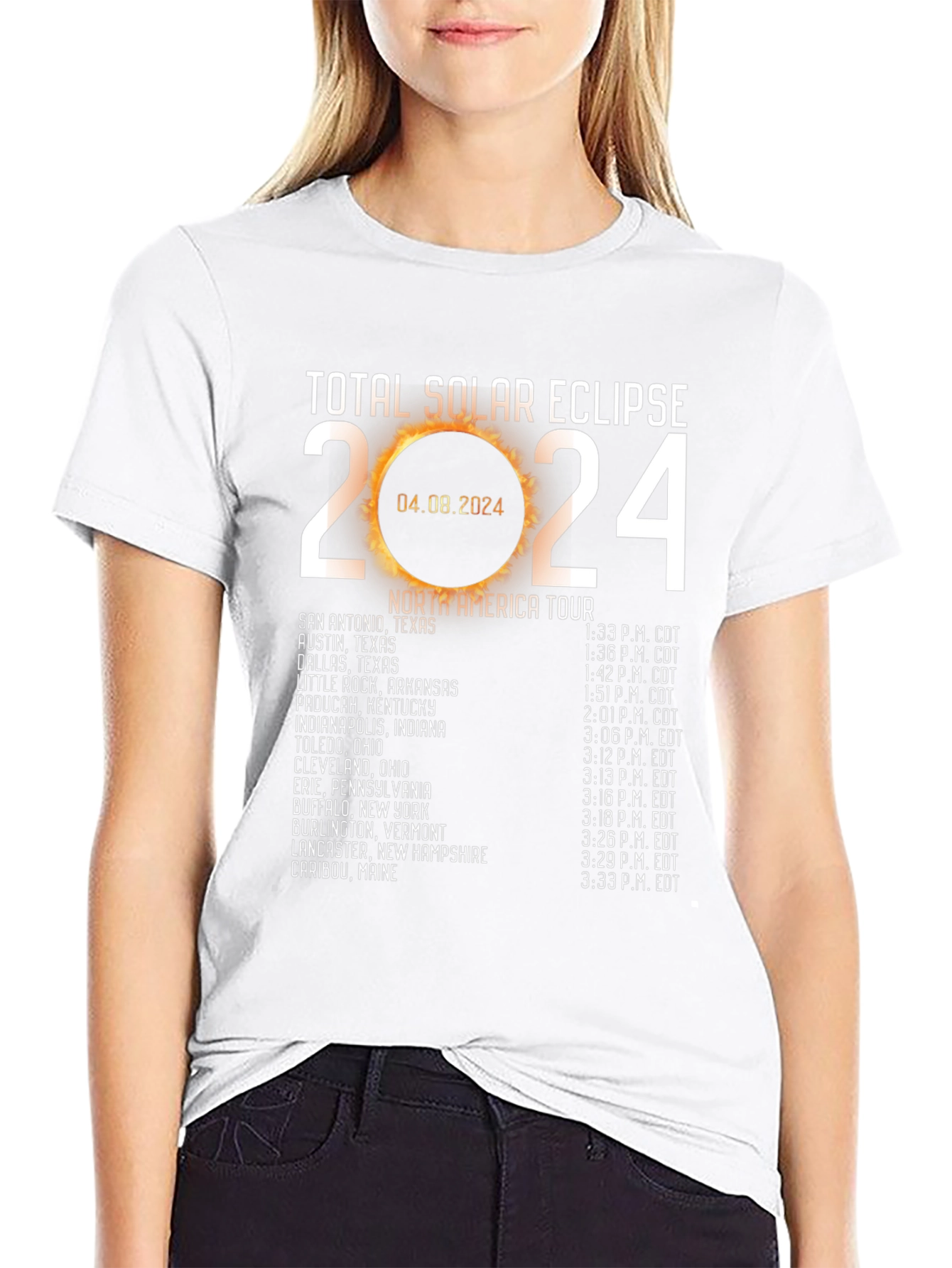 Total Solar Eclipse 2024 Tour T-Shirt