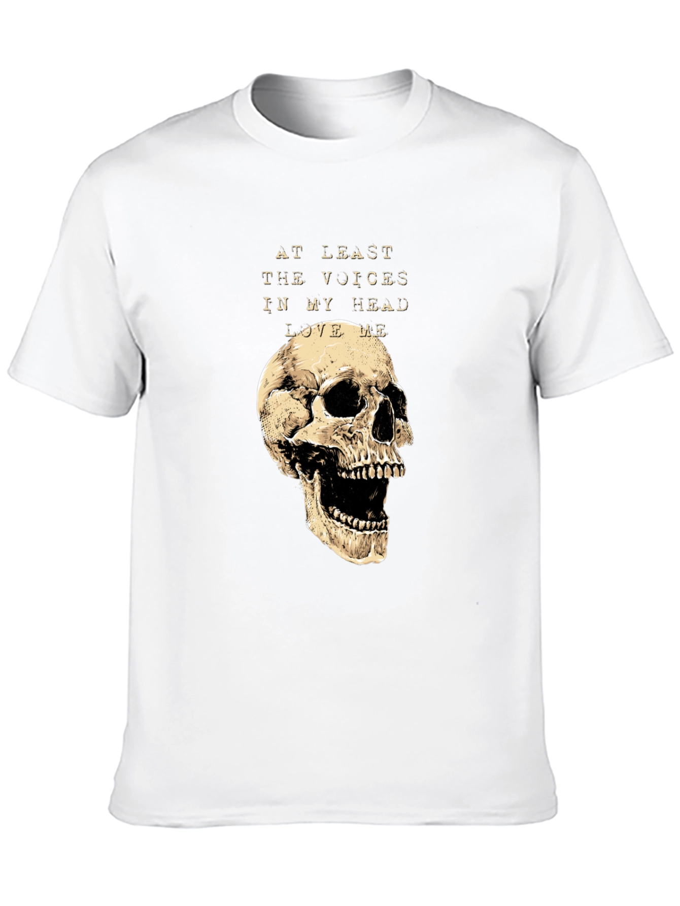 Skull Graphic Tee: Voices in My Head T-Shirt