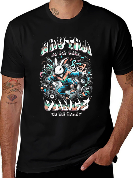 Rhythm Dance T-Shirt - Bunny DJ Graphic Tee