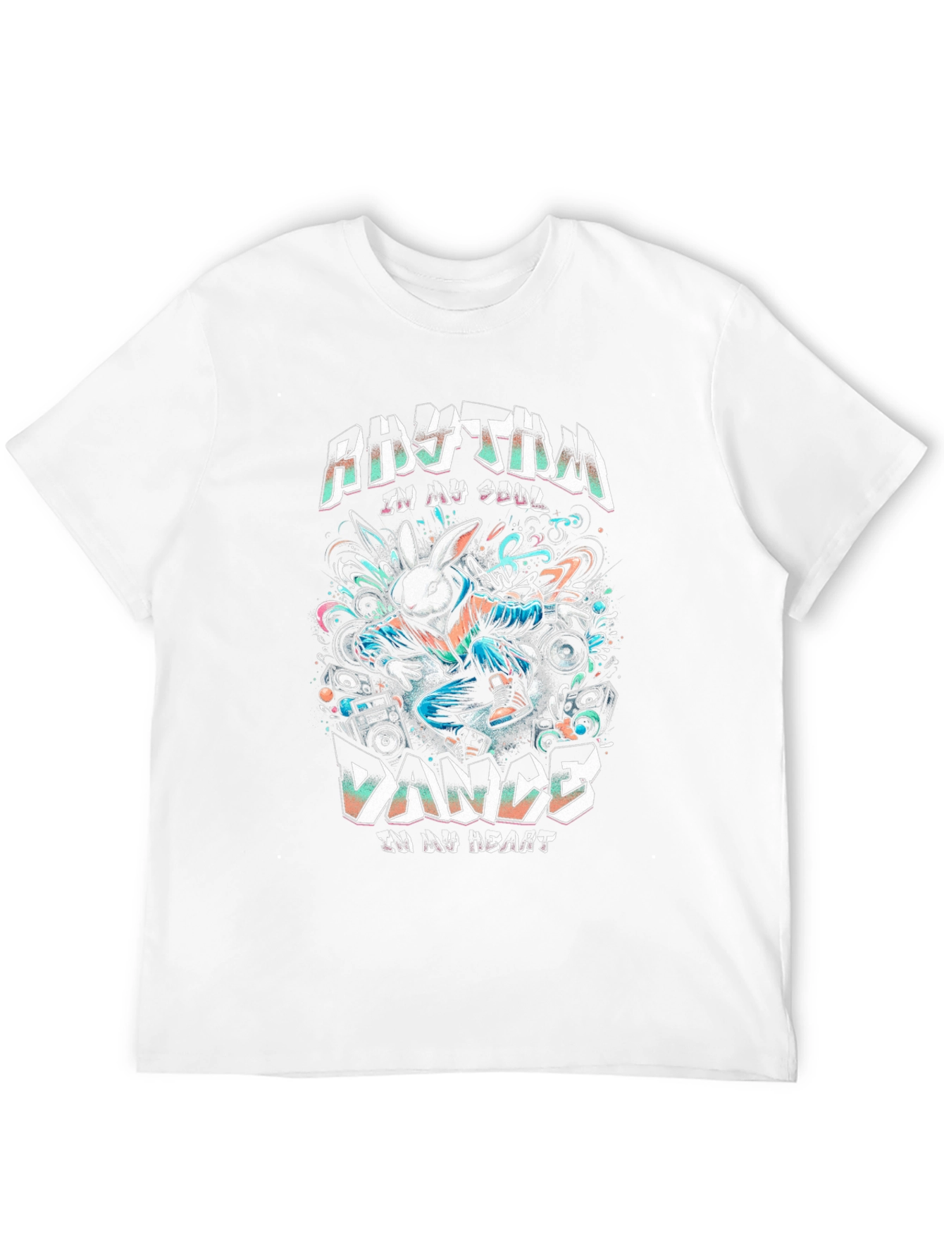 Rhythm Dance T-Shirt - Bunny DJ Graphic Tee