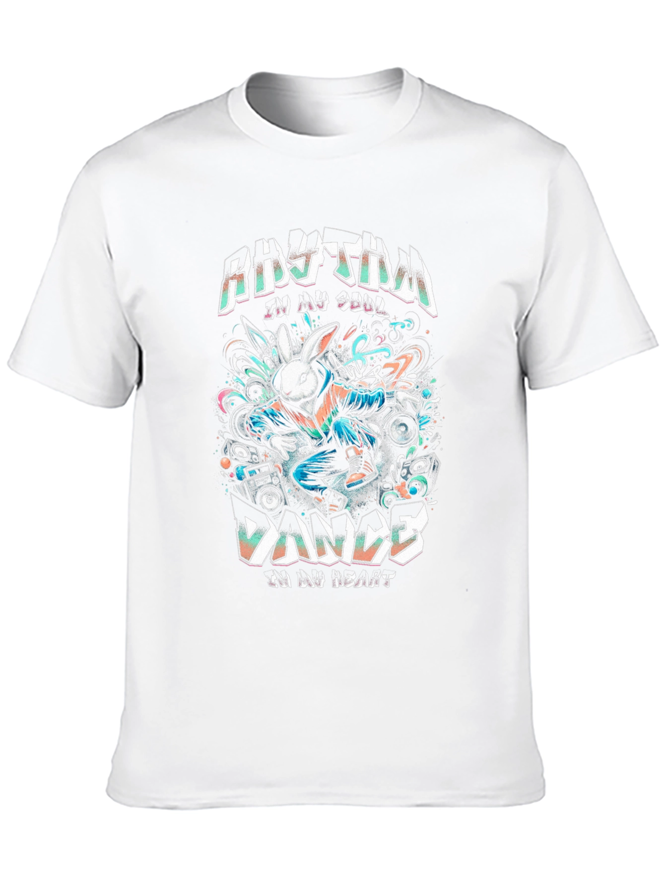 Rhythm Dance T-Shirt - Bunny DJ Graphic Tee
