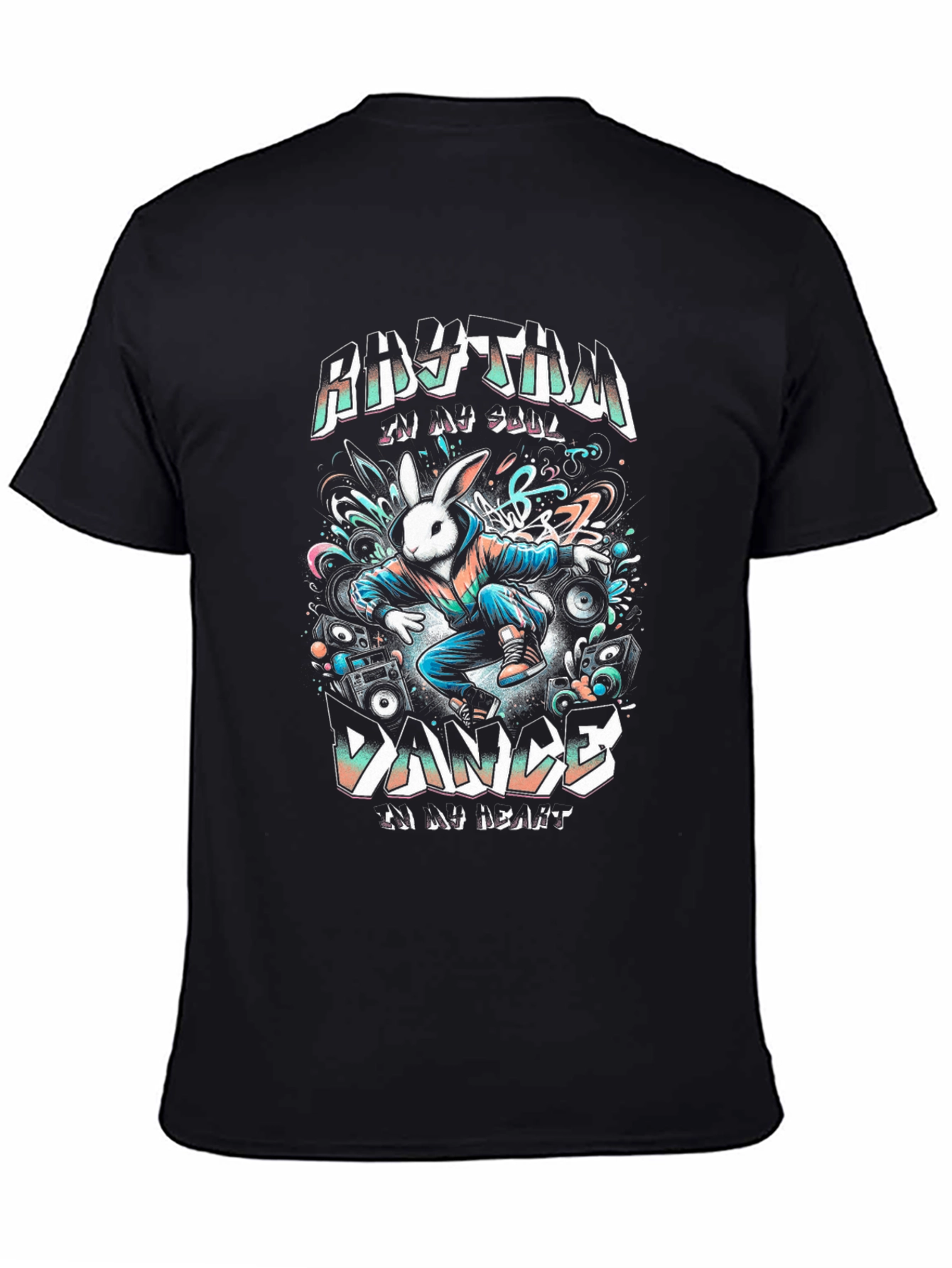 Rhythm Dance T-Shirt - Bunny DJ Graphic Tee