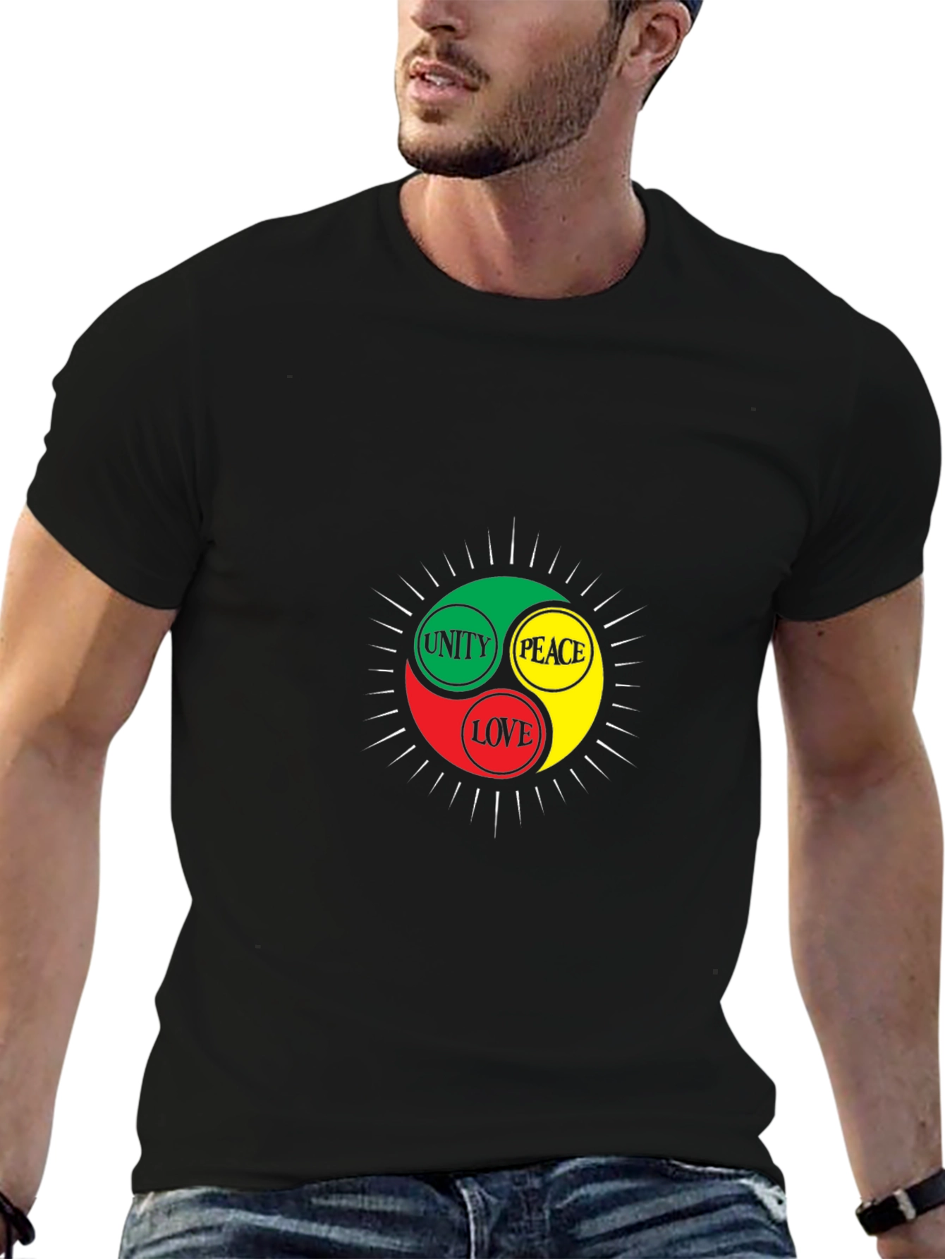 Unity Peace Love Black T-Shirt