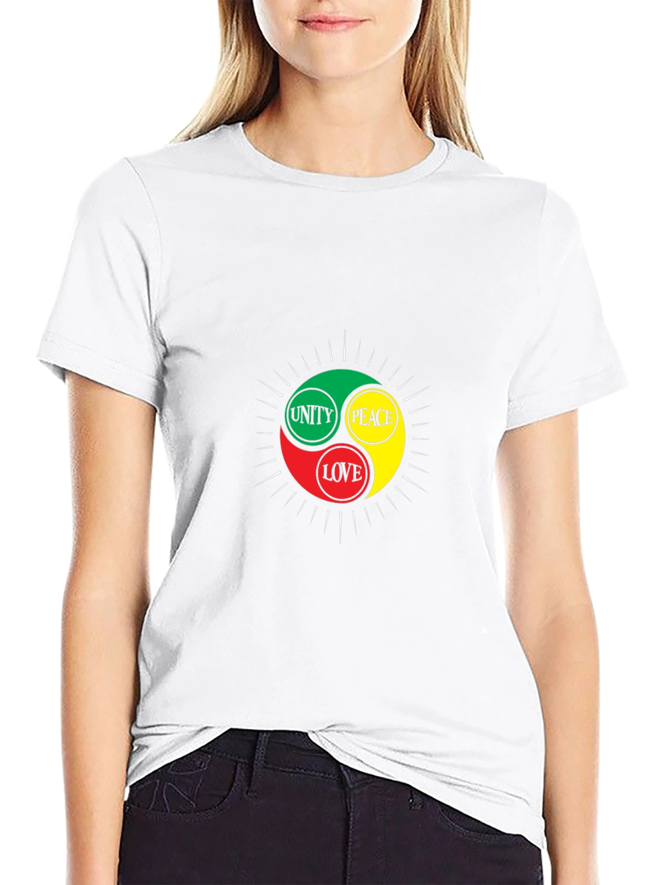 Unity Peace Love Black T-Shirt