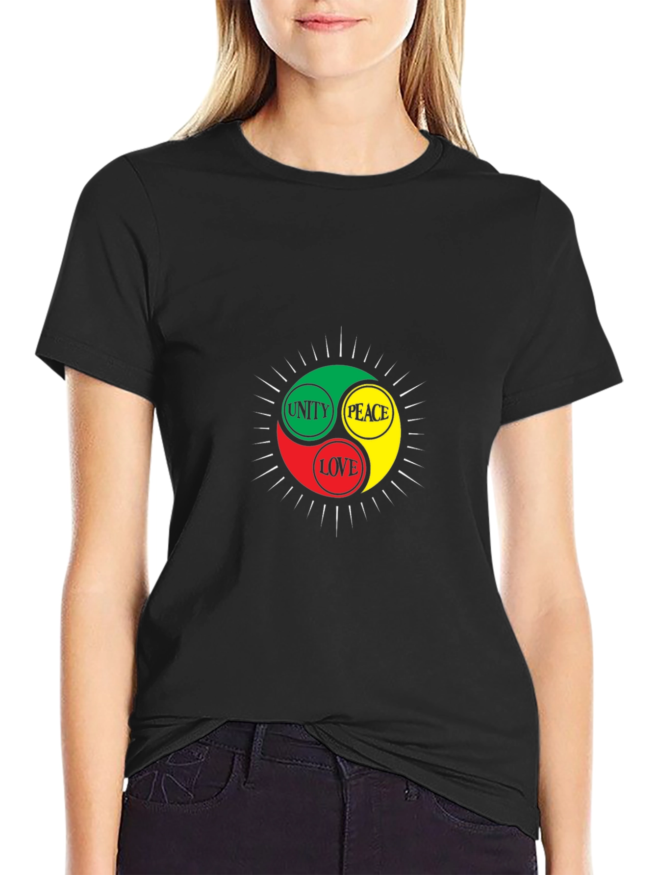 Unity Peace Love Black T-Shirt