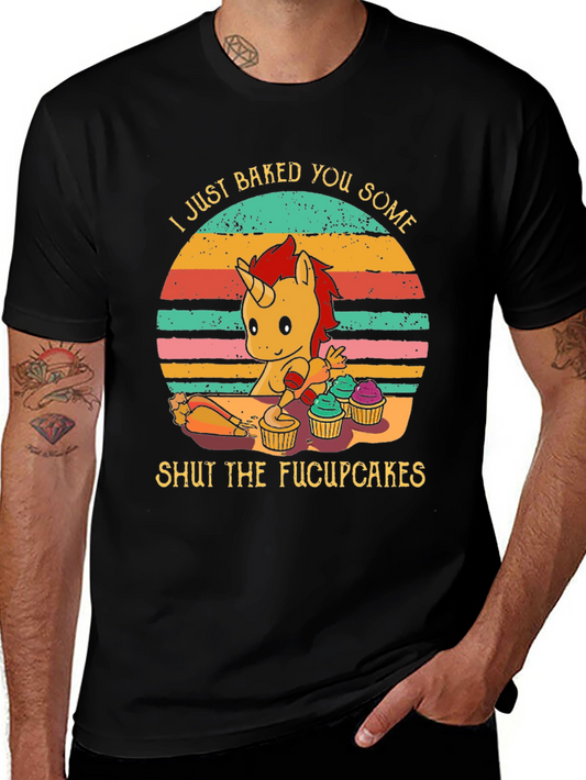 Funny Unicorn Baked Cupcakes Graphic Tee