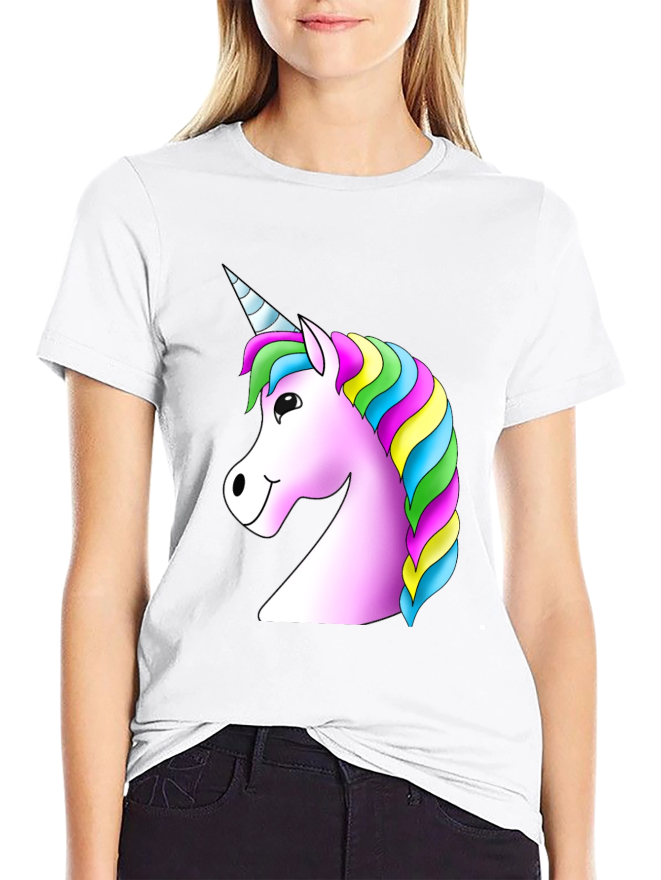 Unicorn Graphic Black T-Shirt