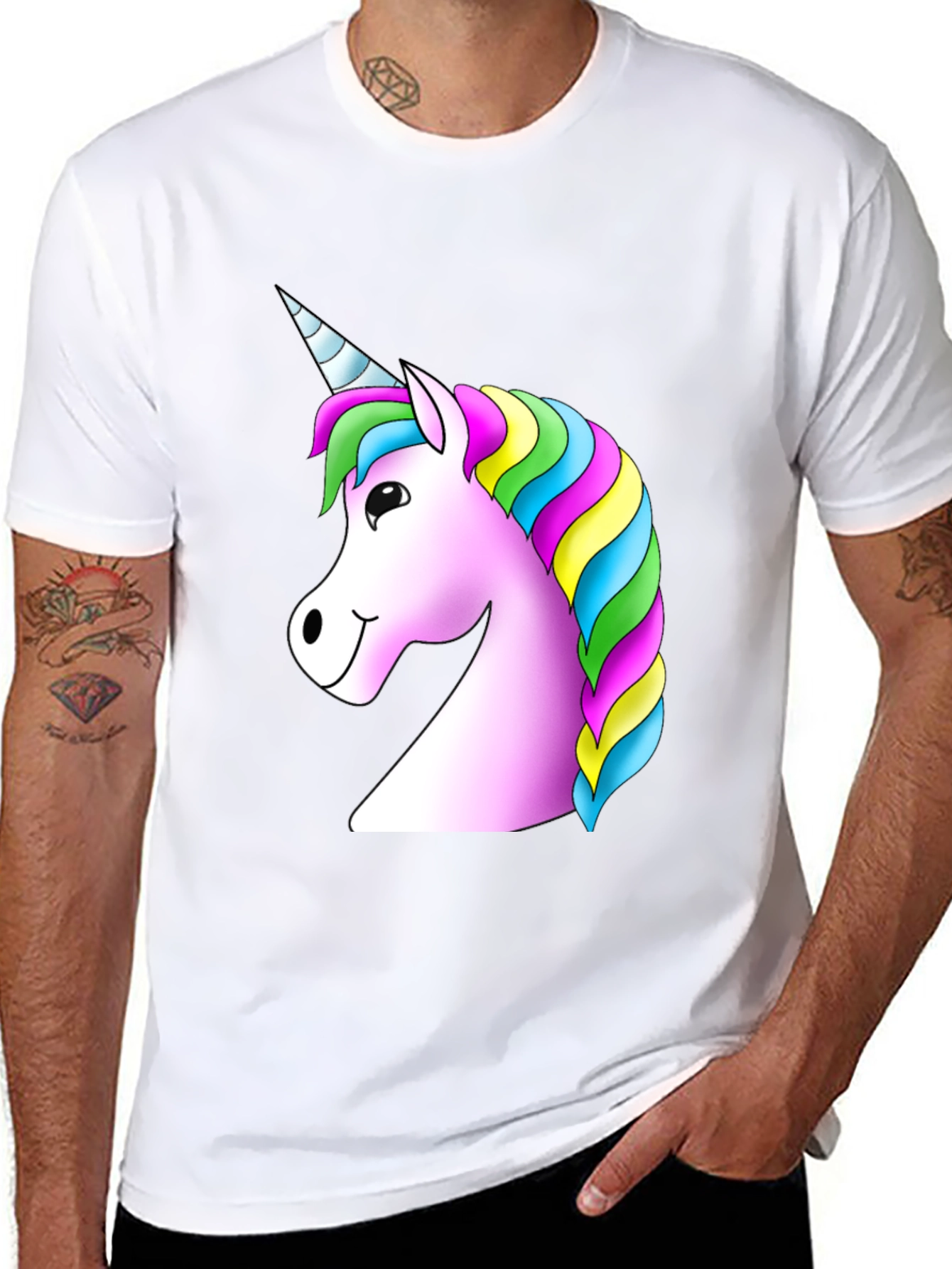 Unicorn Graphic Black T-Shirt