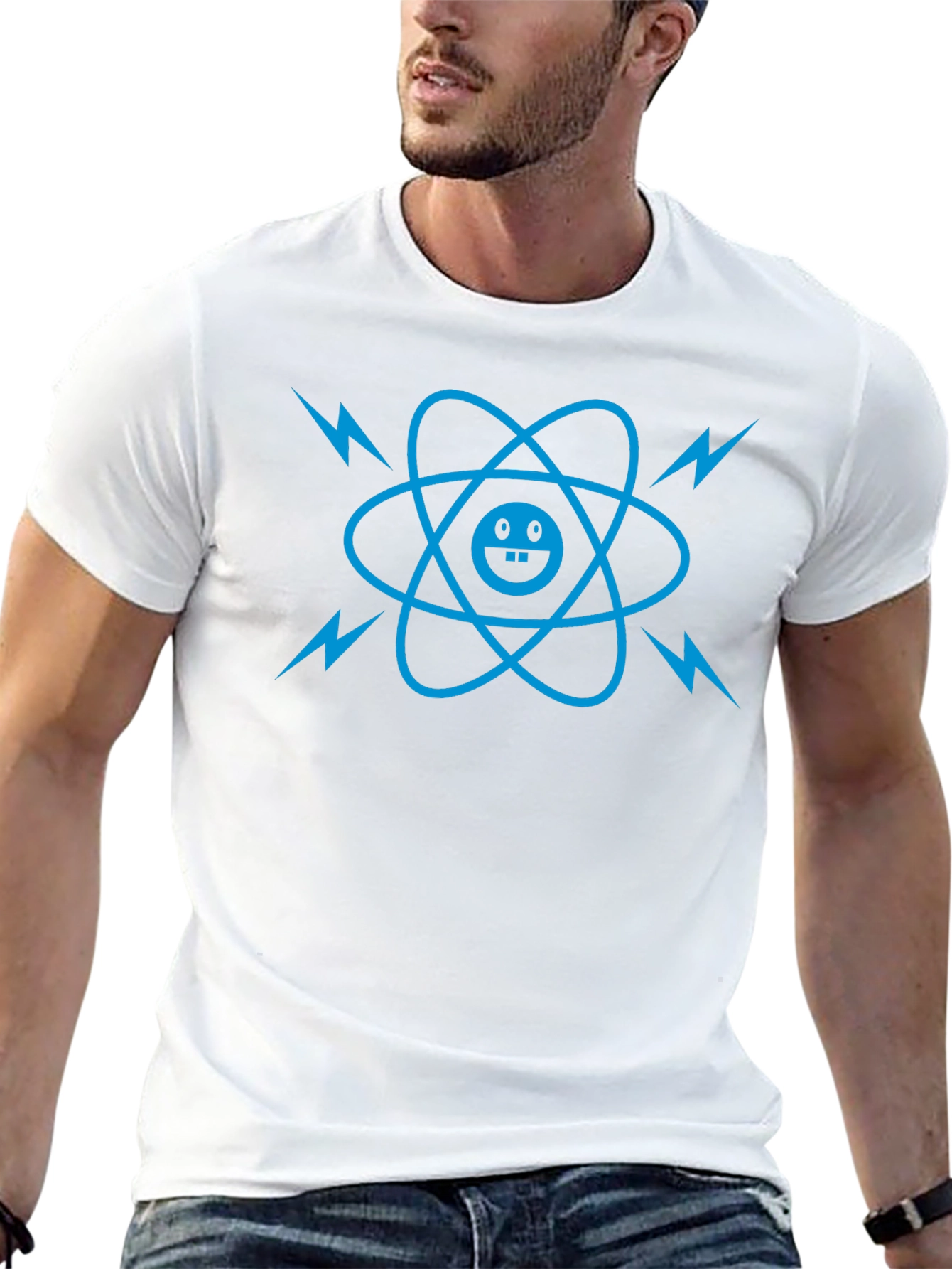 Cool Graphic Tee - Atom with Face