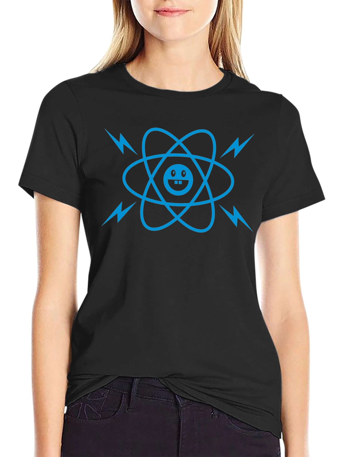 Cool Graphic Tee - Atom with Face