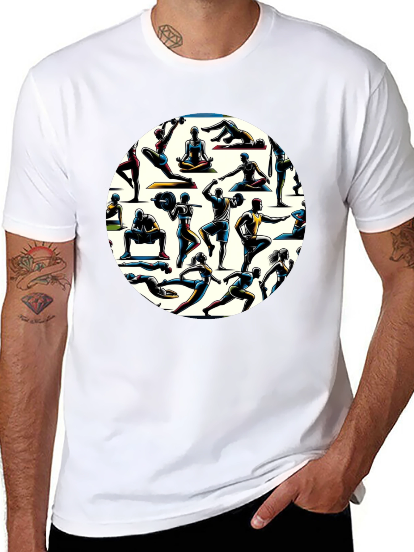 Fitness Circle Black T-Shirt