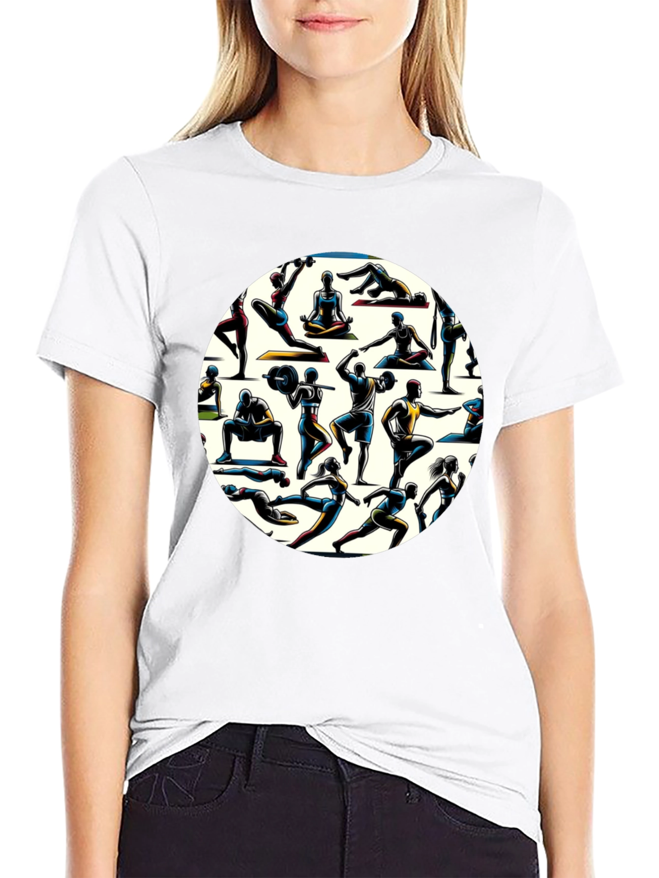 Fitness Circle Black T-Shirt