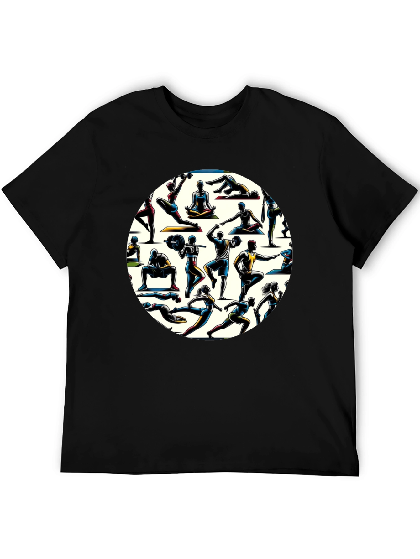 Fitness Circle Black T-Shirt
