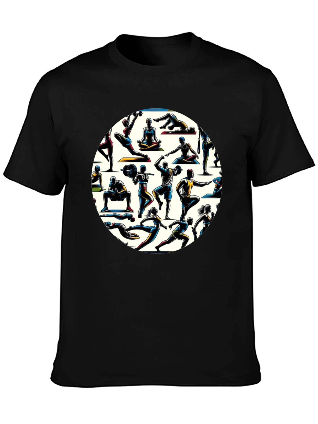 Fitness Circle Black T-Shirt