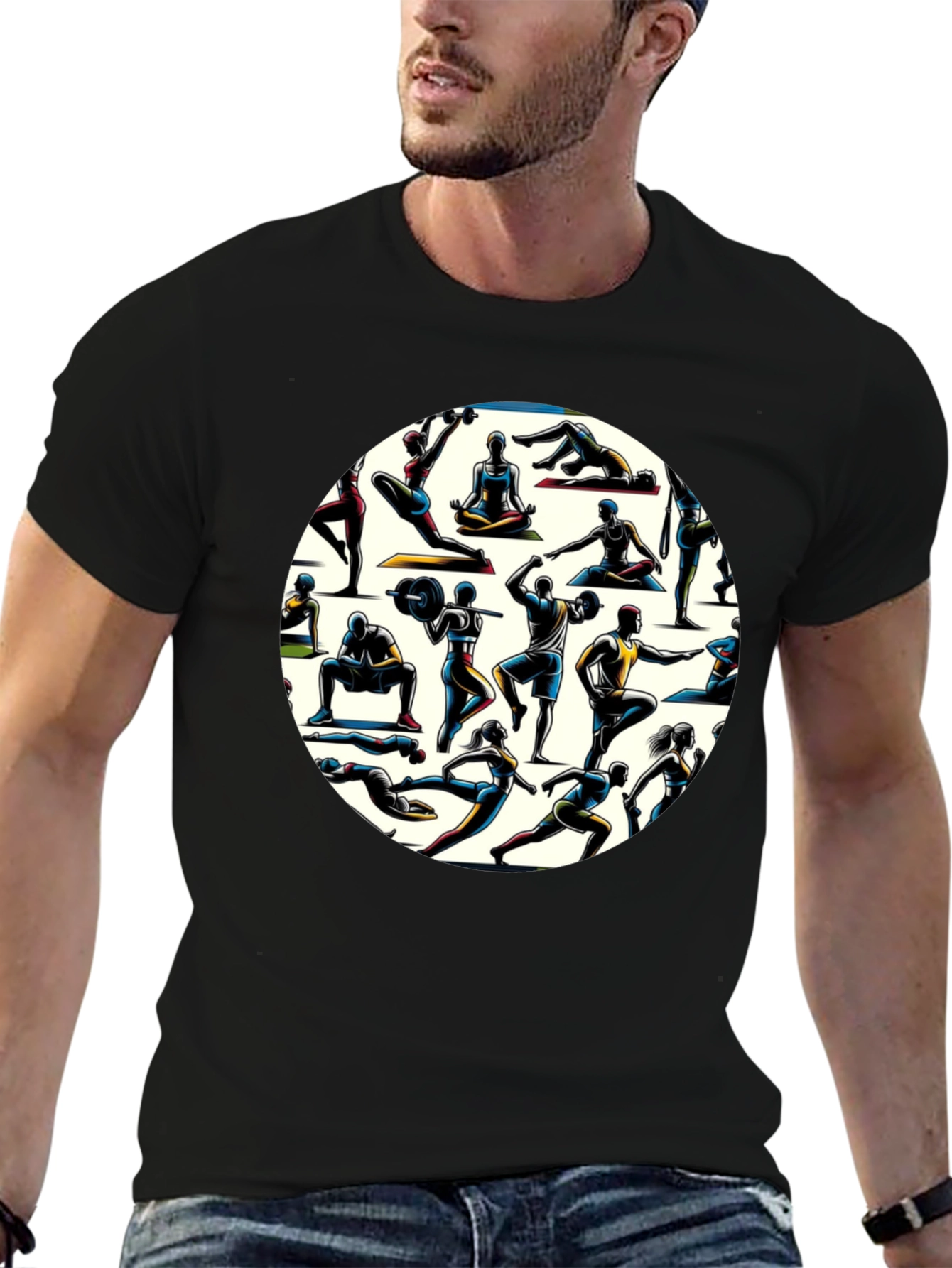 Fitness Circle Black T-Shirt