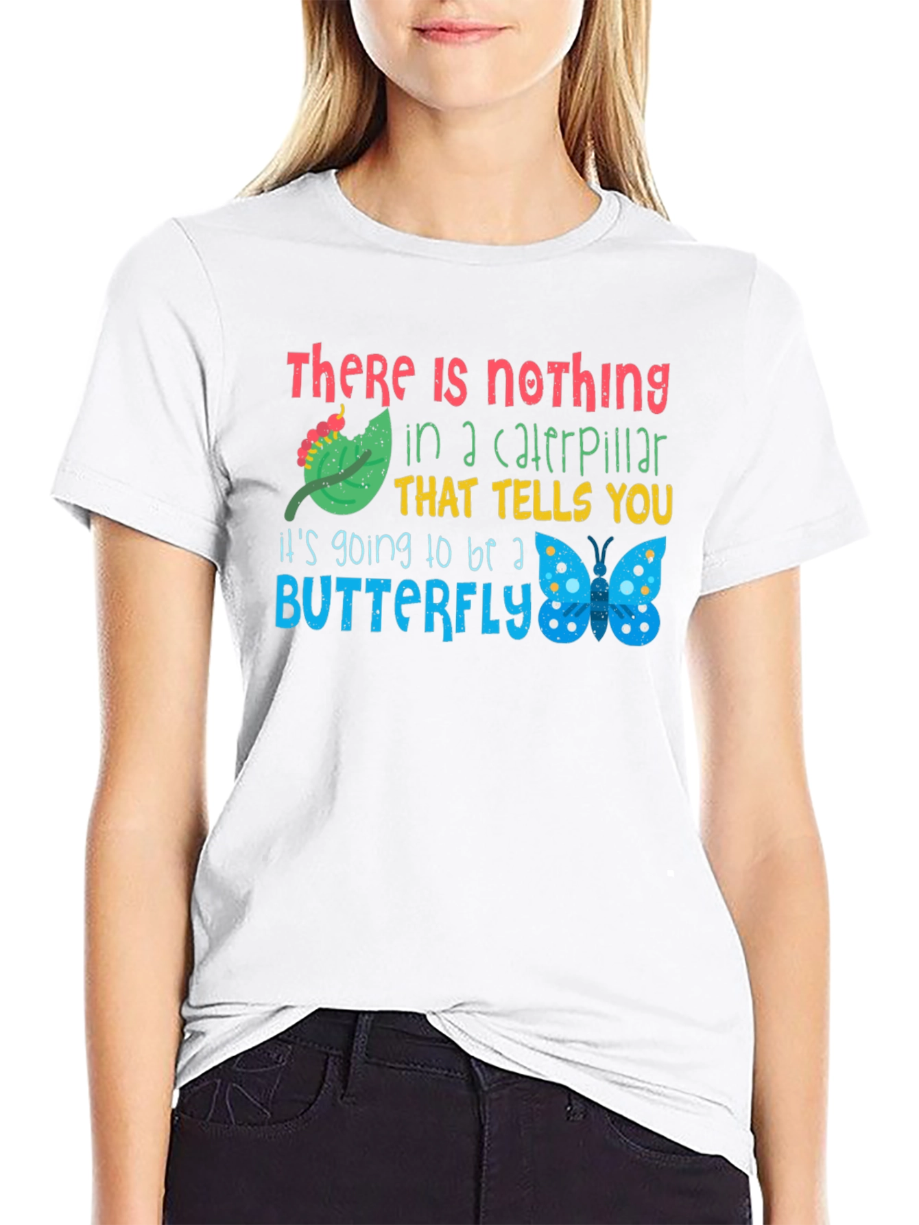 Caterpillar to Butterfly Graphic T-Shirt