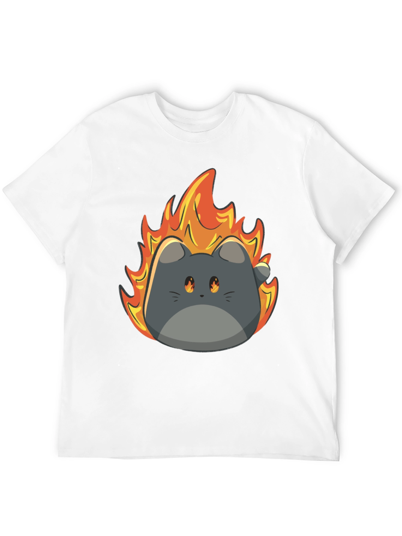 Flaming Cat T-Shirt - Funny Graphic Tee